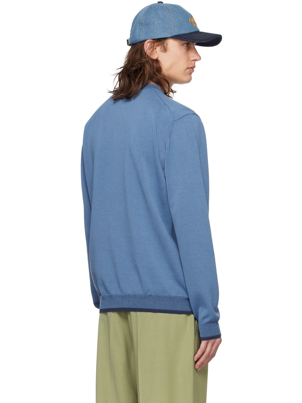 Blue Bold Fox Head Sweater - 3
