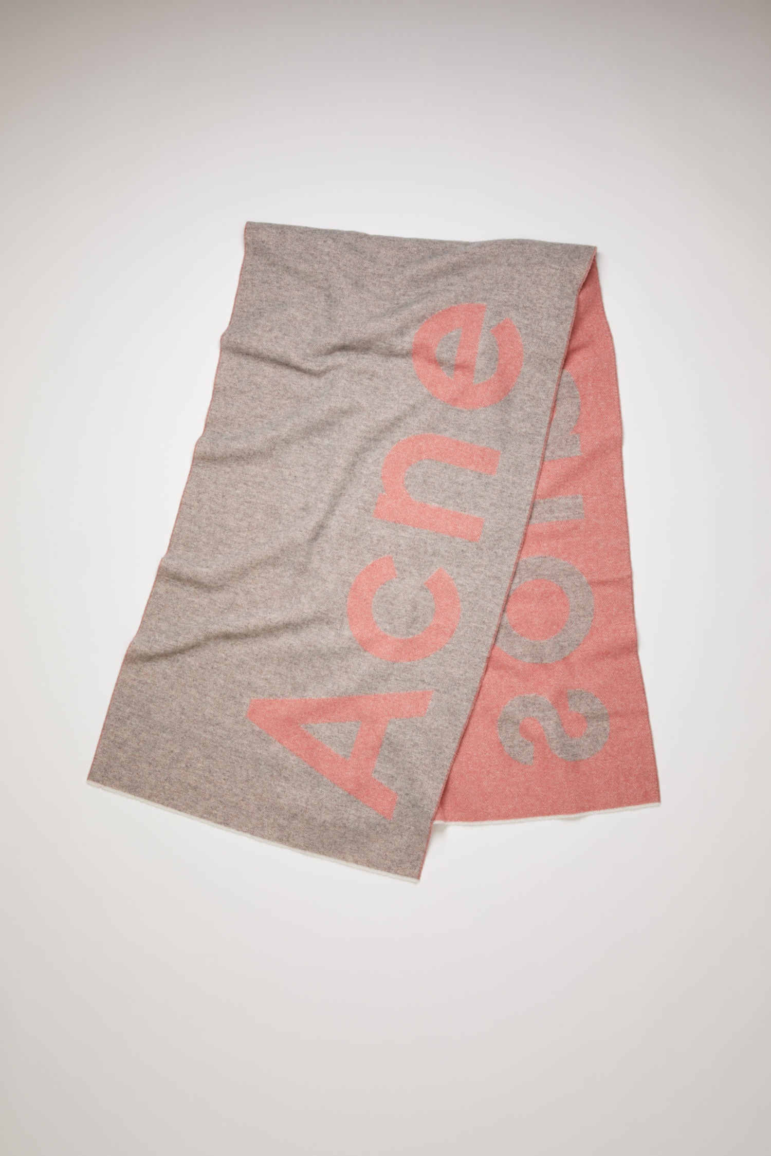 Logo-jacquard scarf grey/pink - 1