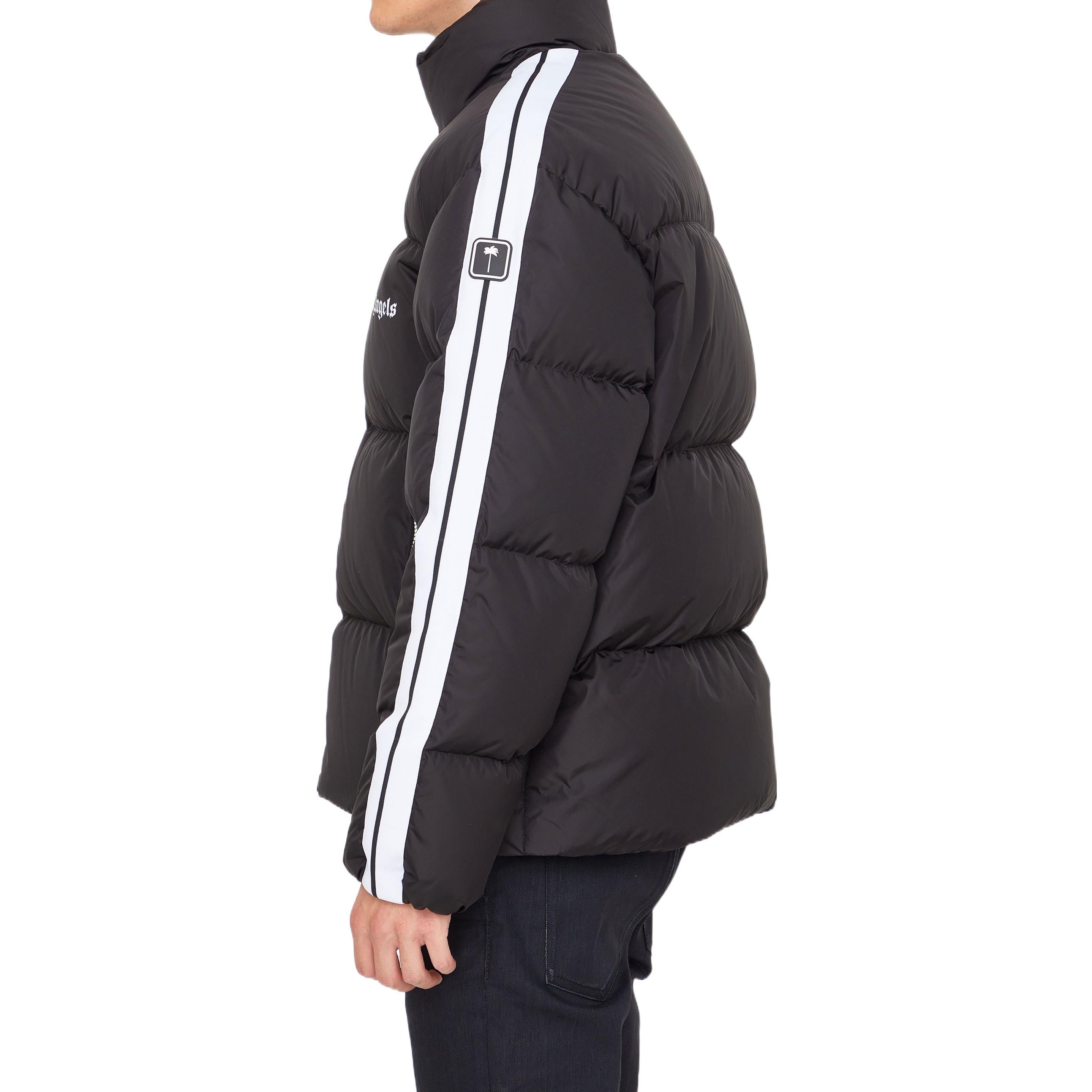 Palm Angels FW22 Classic Track Down Jacket 'Black White' PMED019F22FAB0011001 - 4