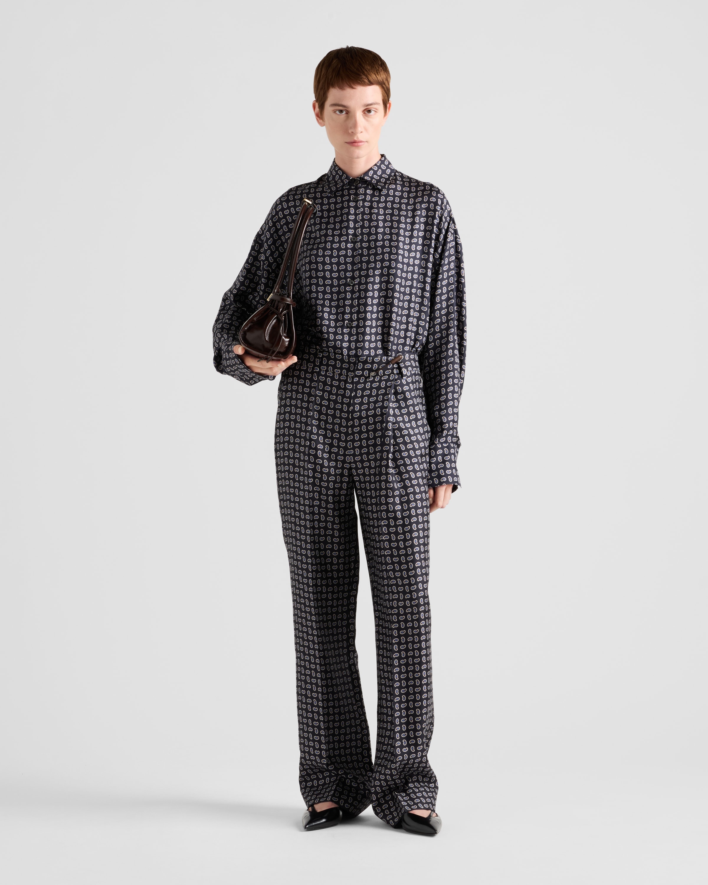 Printed twill silk shirt - 2