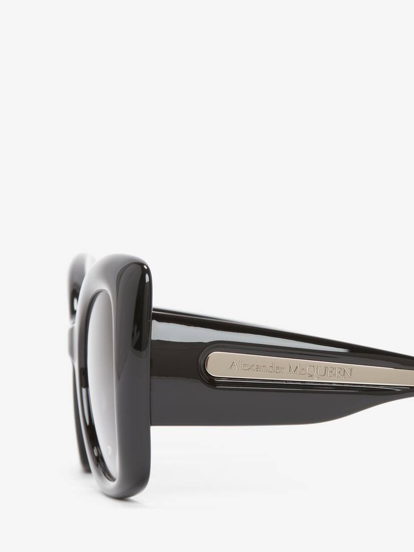 Women's The Curve Butterfly Sunglasses in Black - 4