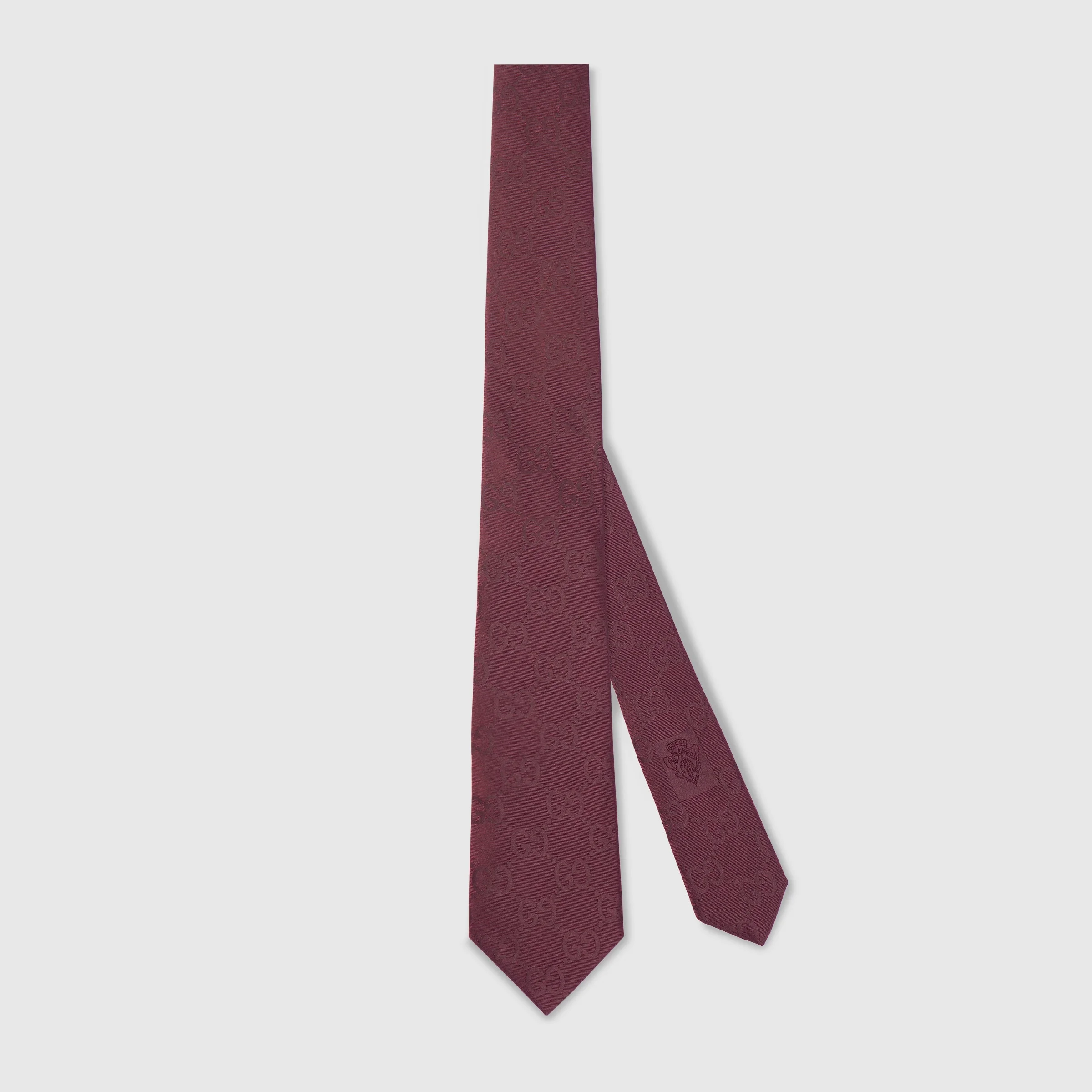 GG silk cotton tie - 1