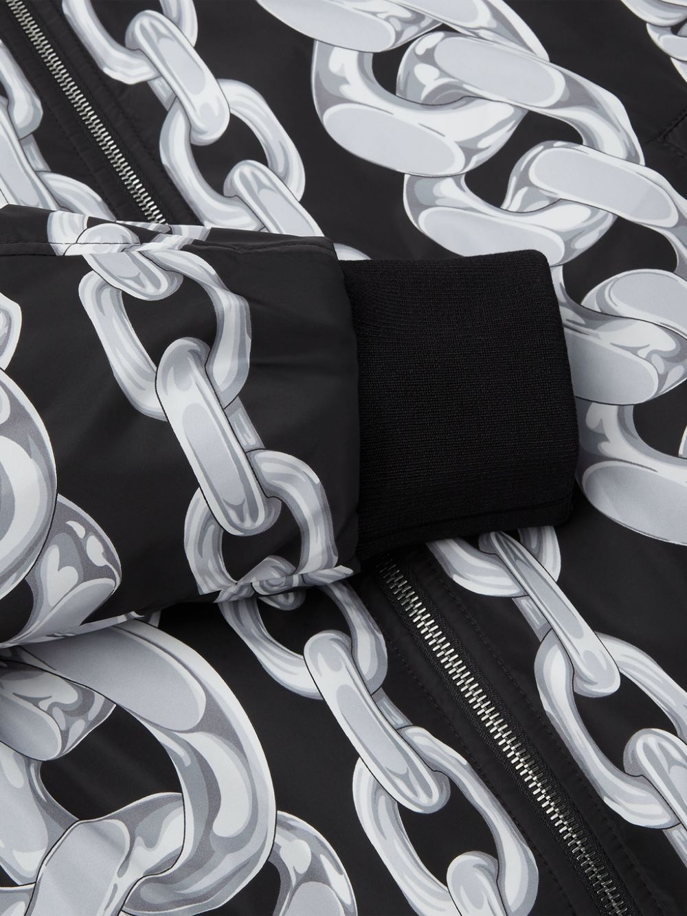 chain link-print bomber jacket - 5
