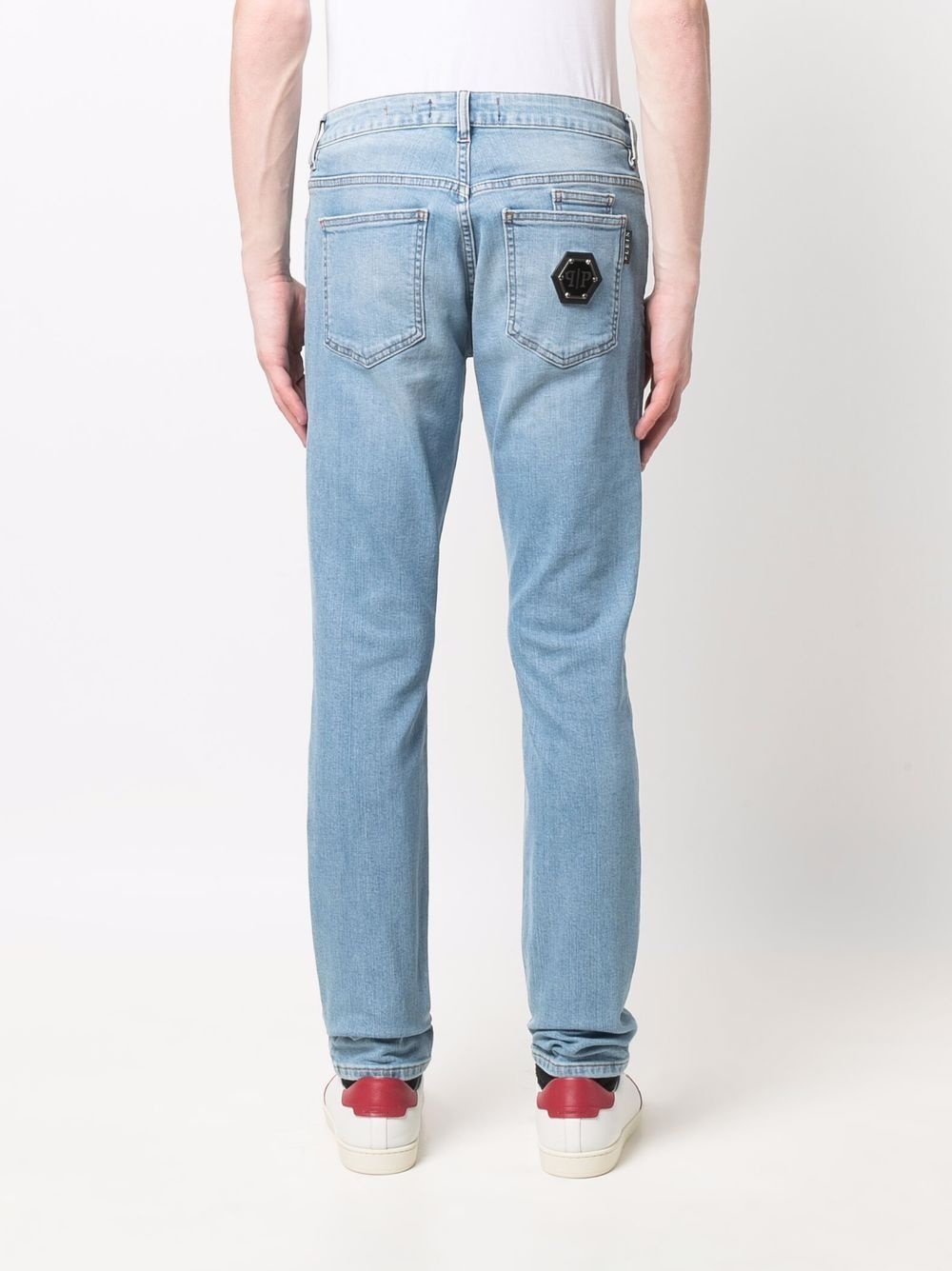 logo slim-fit jeans - 4