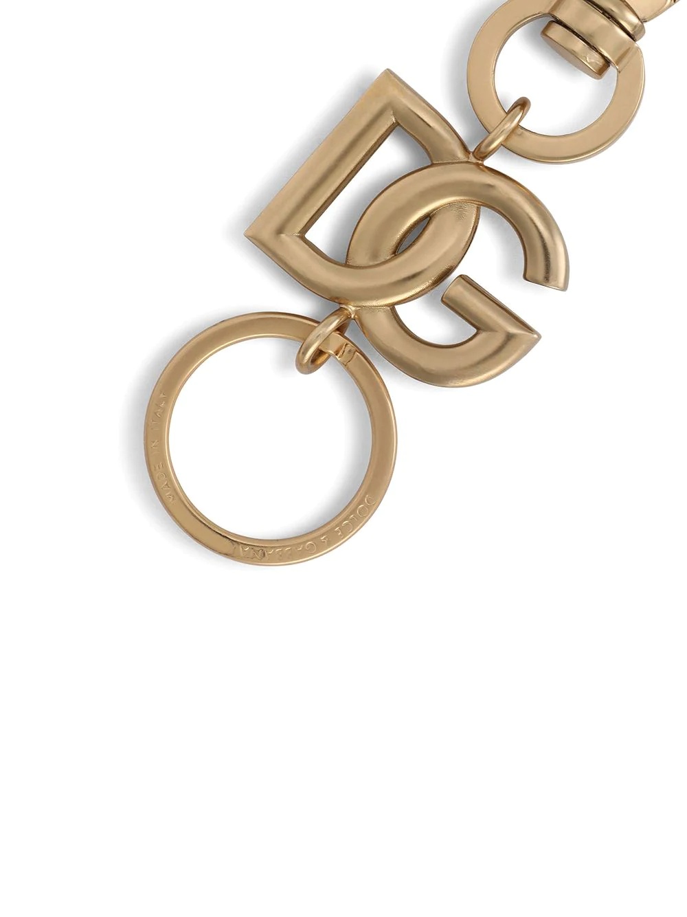 logo-plaque gold-tone keyring - 2