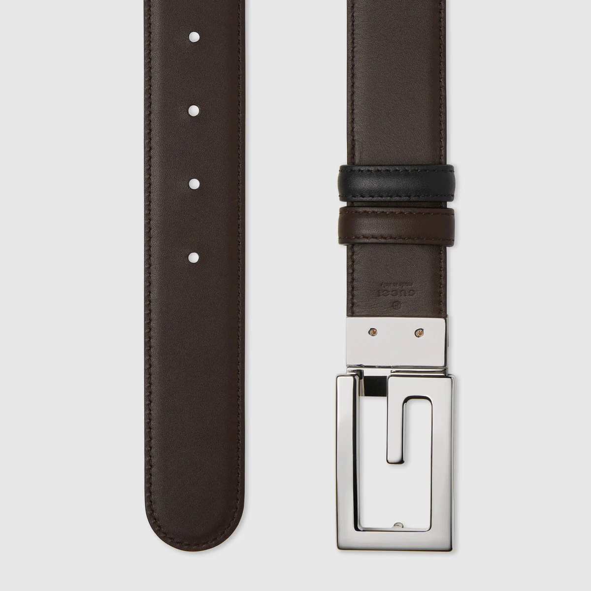 Reversible belt with Square G buckle - 4