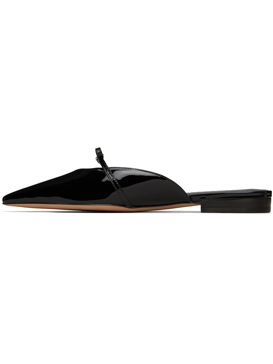 Black Giulye Mini Bow Slippers - 3