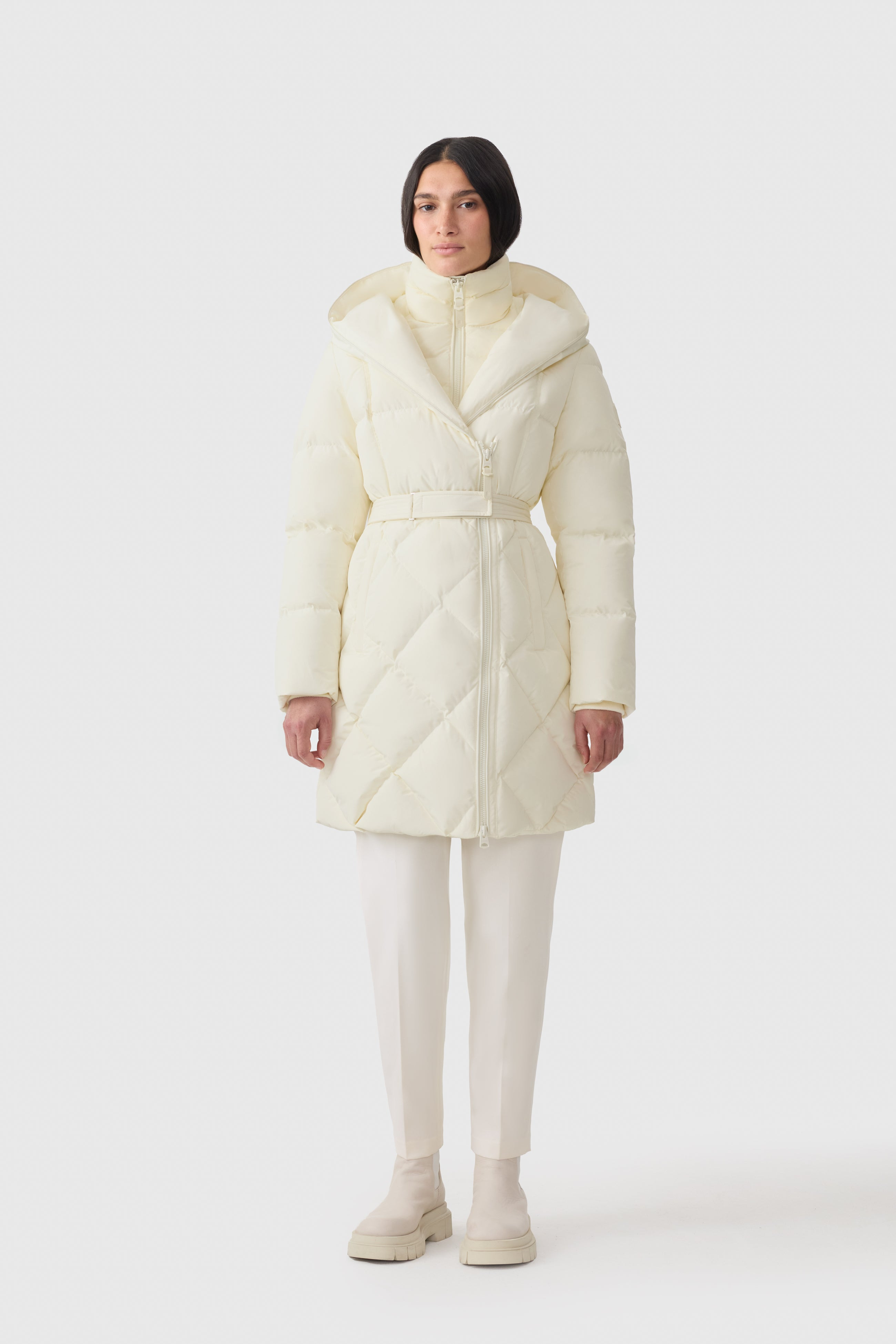 AYUMI 2-in-1 Long Down Coat with Bib - 2