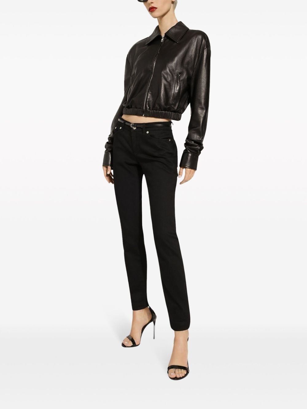 low-rise cotton-blend skinny jeans - 2