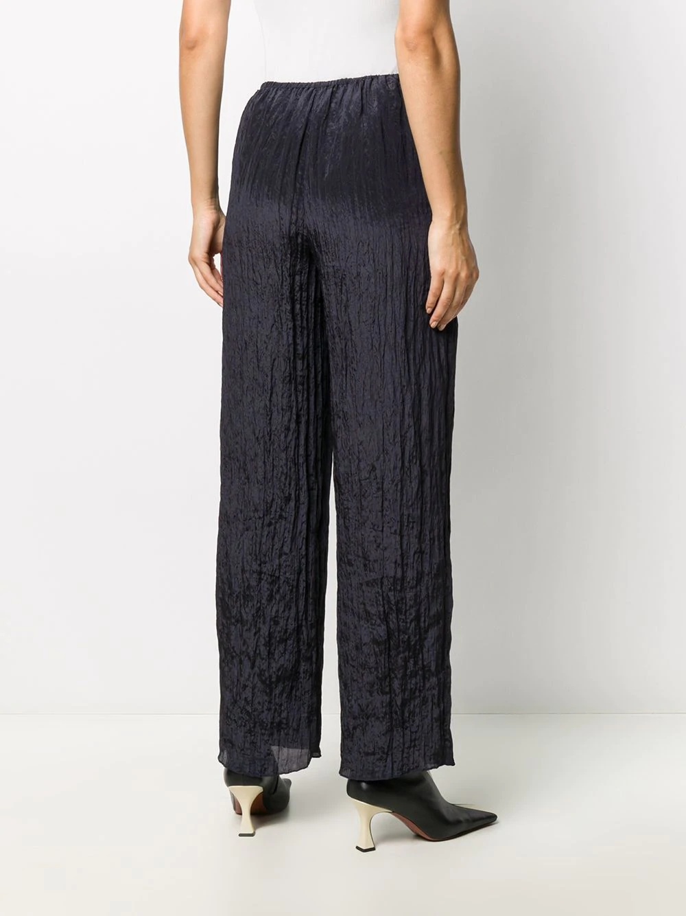 creased straight-leg trousers - 4