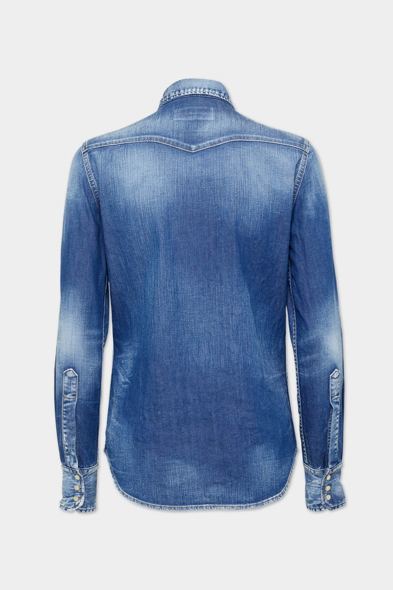 LIGHT WASH CLASSIC WESTERN SHIRT - 2