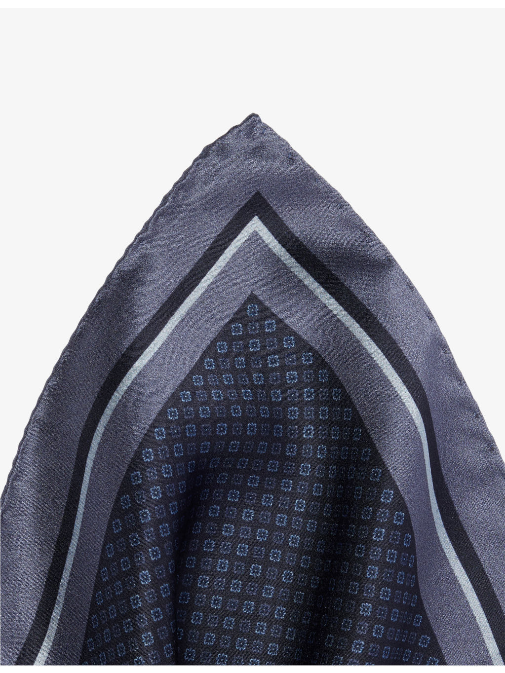 Branded Graphic-Pattern Silk Pocket Square - 4