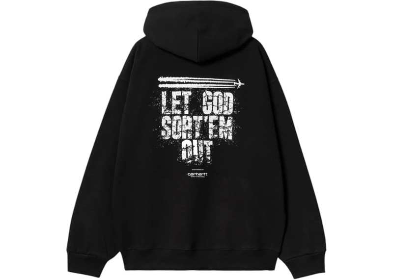 Carhartt Carhartt WIP x Clipse Let God Sort Em Out Hooded Sweatshirt Black/White outlook