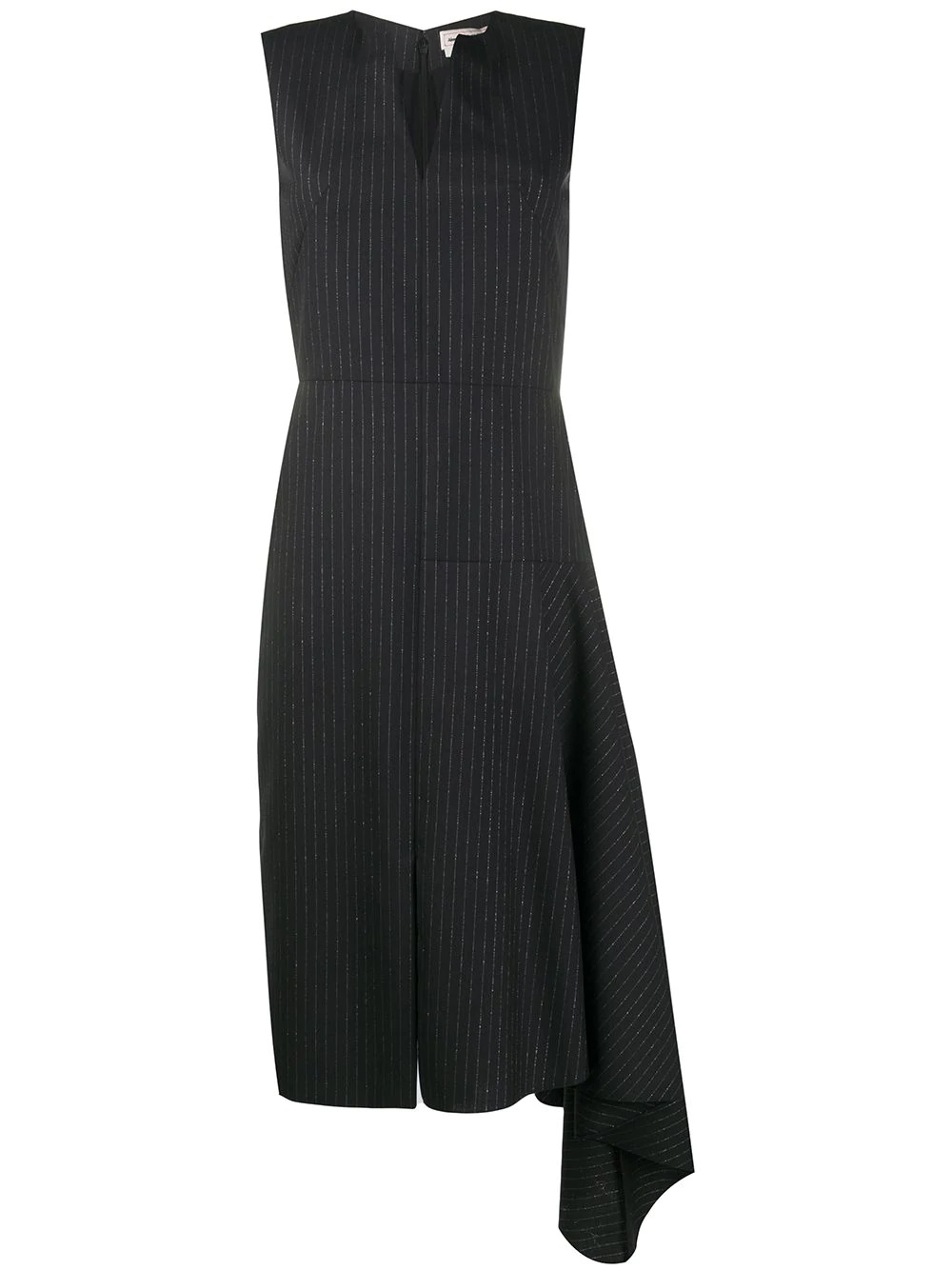 pinstripe draped dress - 1