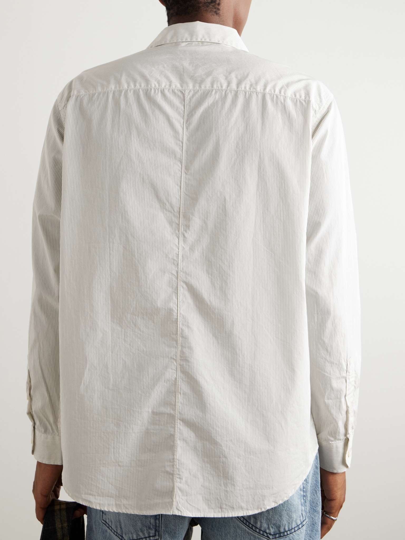 Evening Striped Cotton-Poplin Shirt - 4