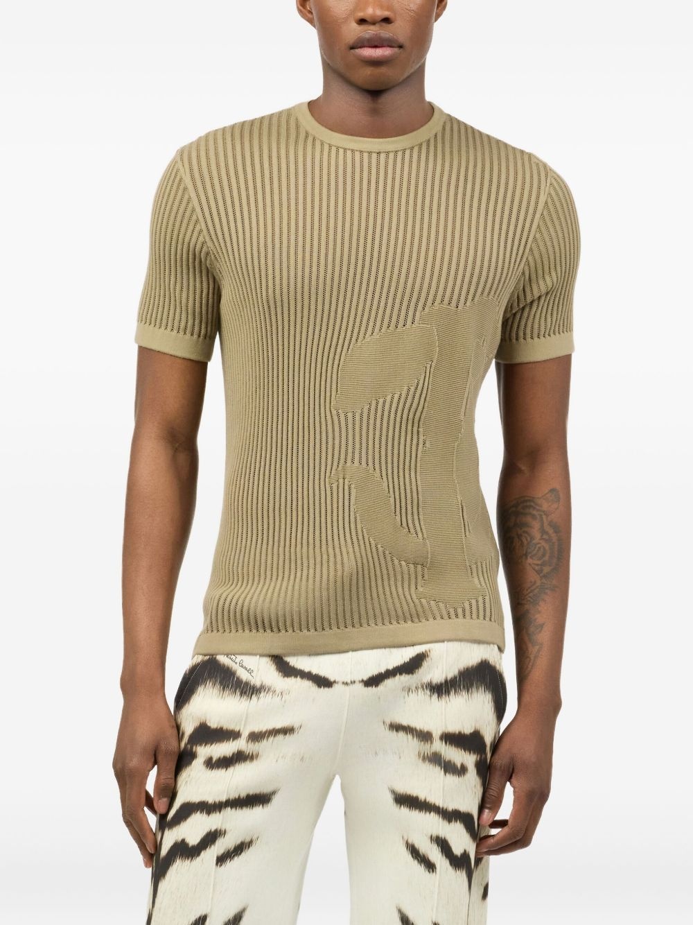 ribbed T-shirt - 3