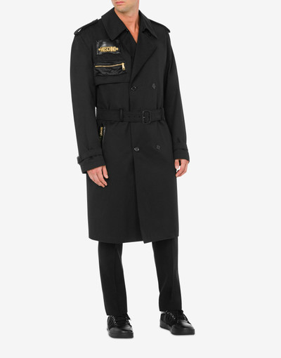Moschino MULTIPOCKETS COTTON CANVAS TRENCH COAT outlook