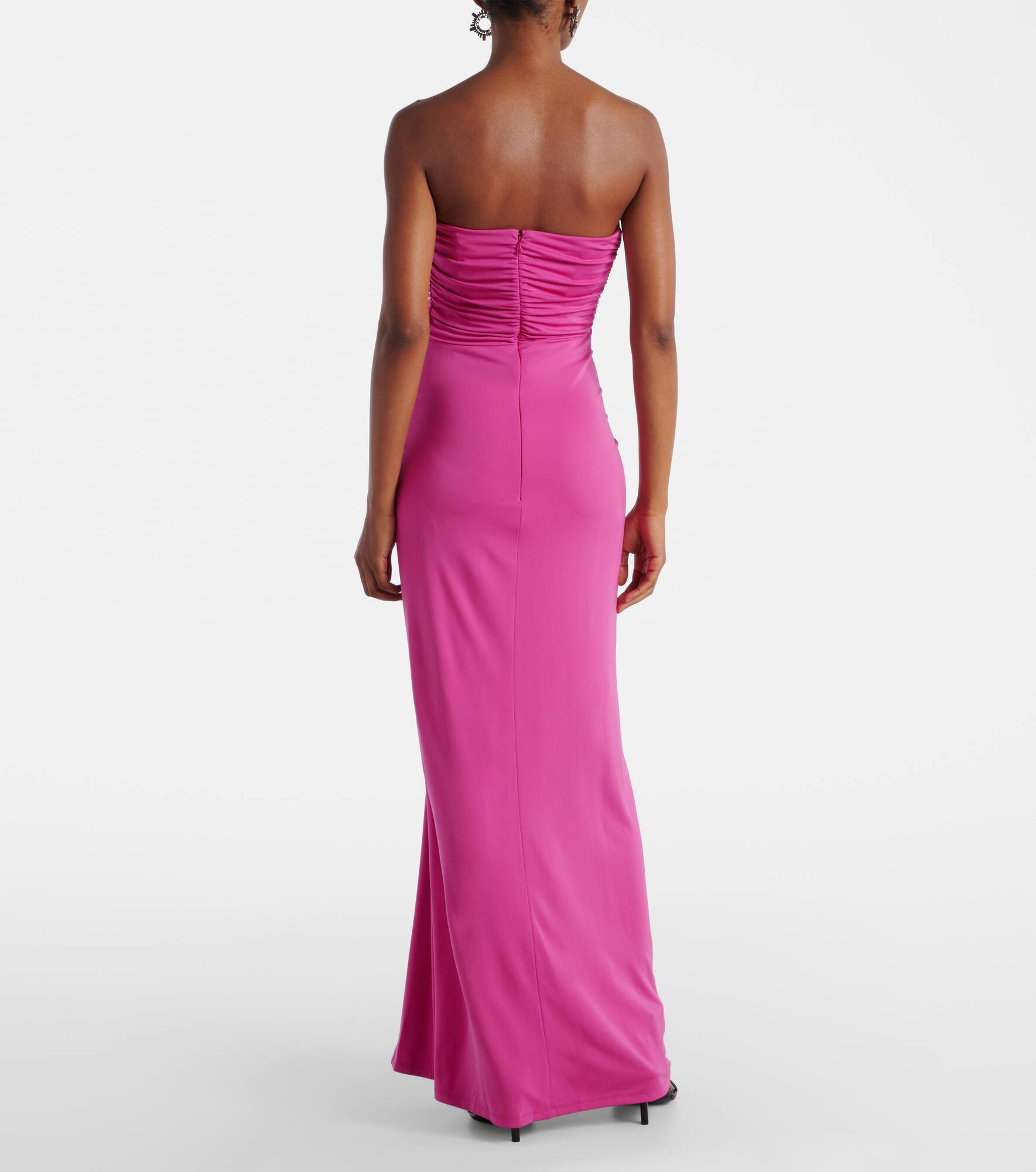 Emma gathered jersey bustier dress - 3