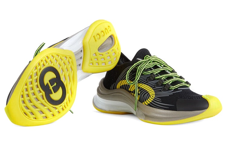 Gucci Run Sneaker 'Black Yellow' 680938-USM10-8480 - 5