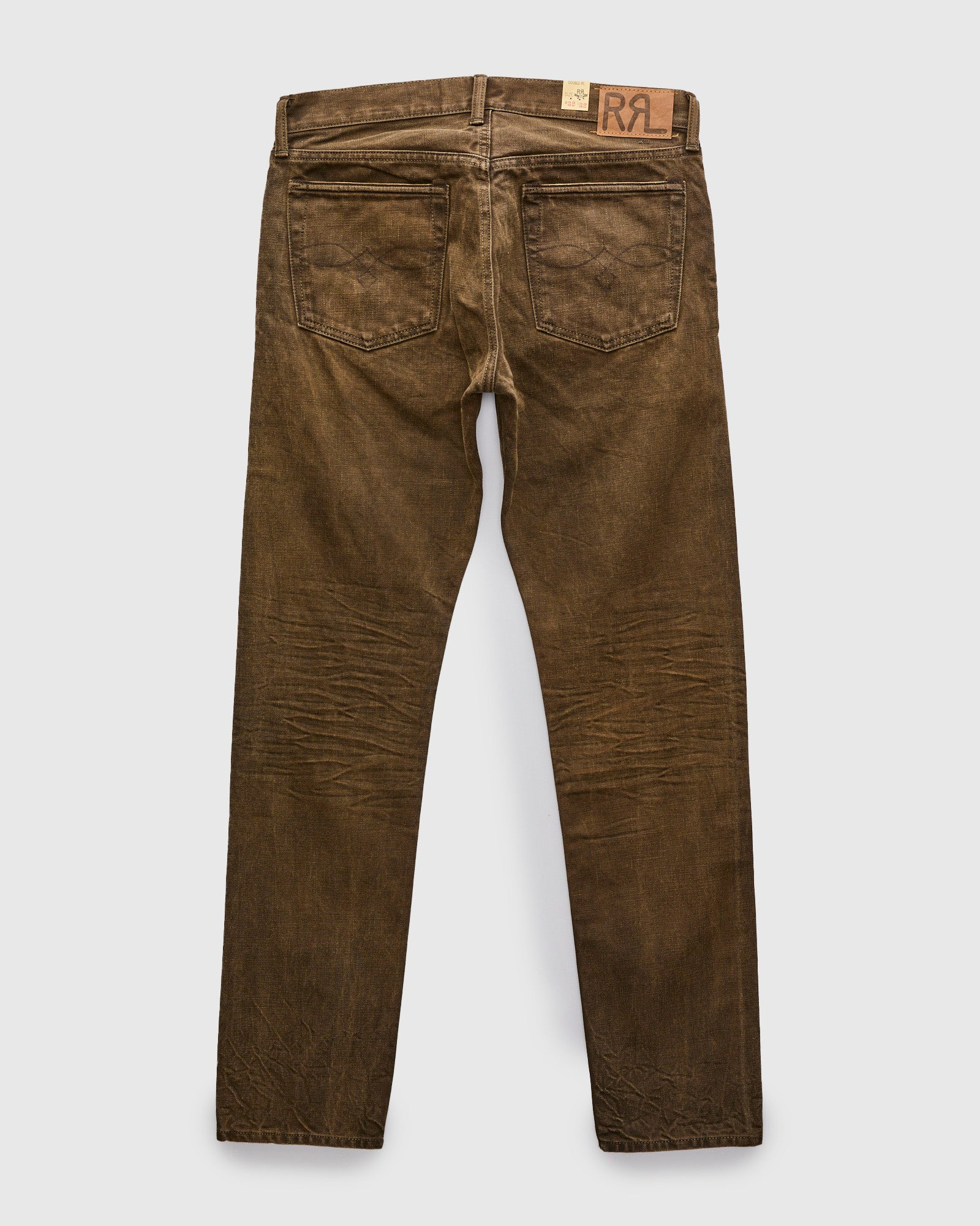 "Distressed Brown" 13.5oz Washed Denim - Slim Fit - 2