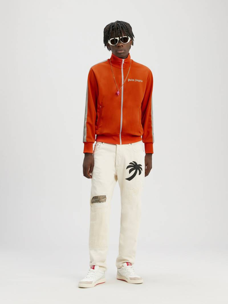 Palm Angels CURVED PALM TREE REGULAR DENIM PANTS outlook