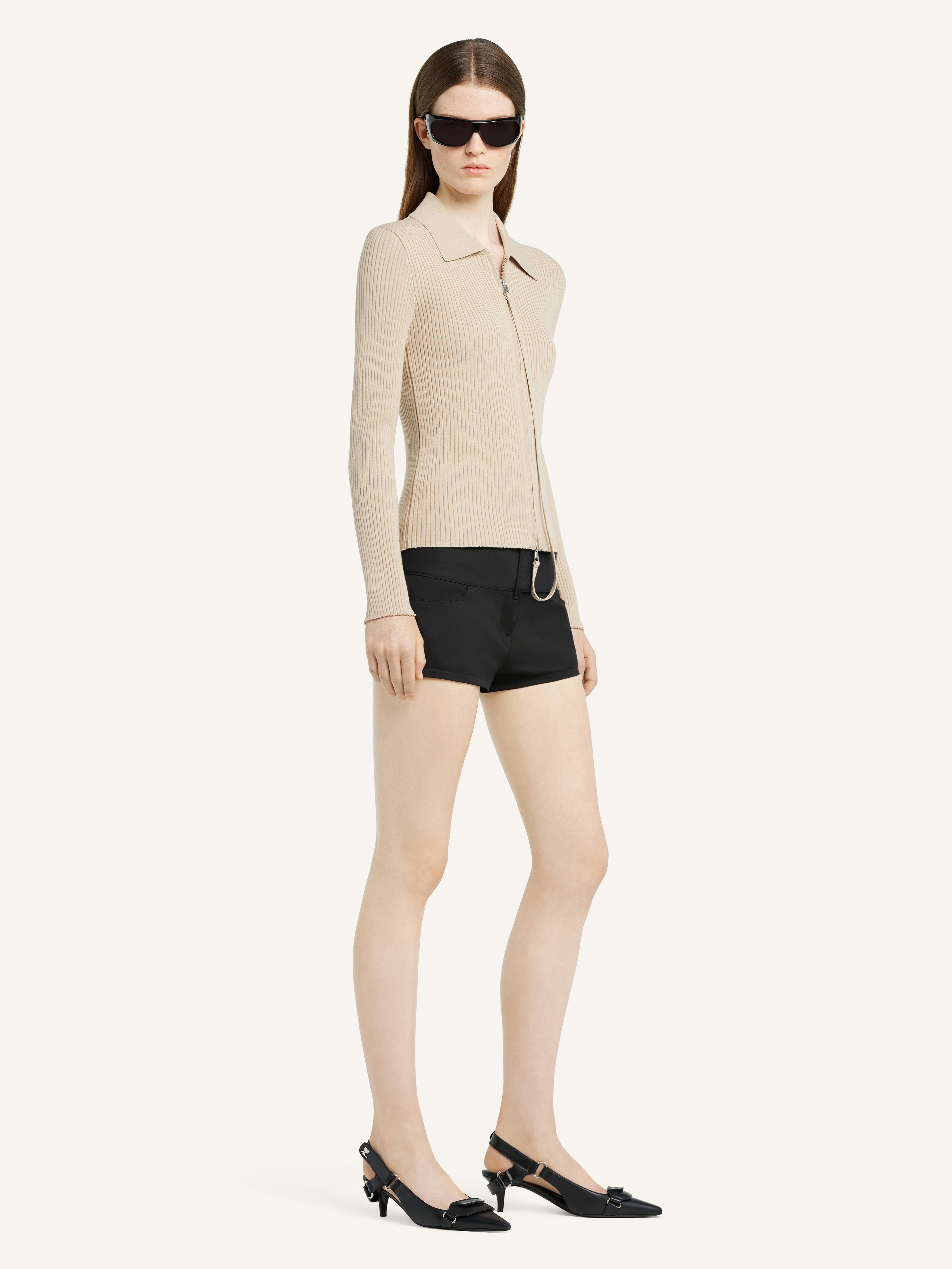KNITTED ZIPPED CARDIGAN - 3