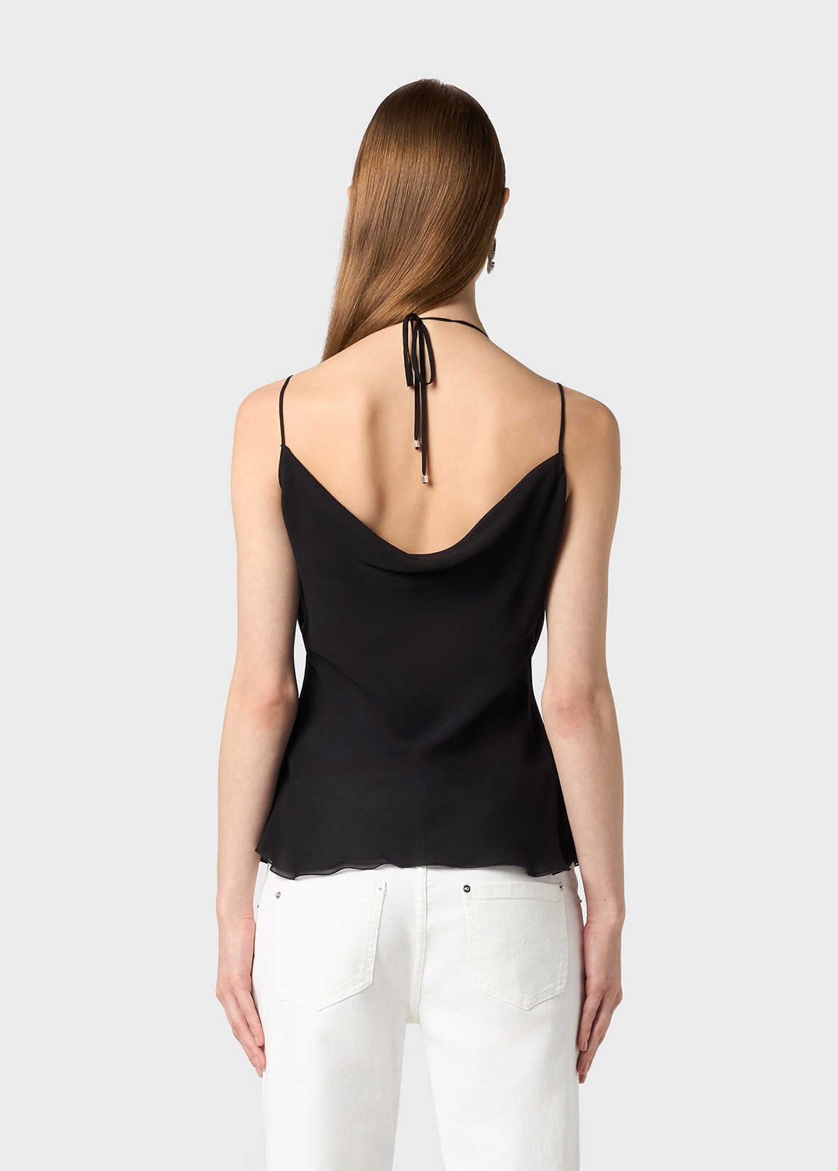 GEORGETTE TOP WITH RHINESTONE HEARTS - 4