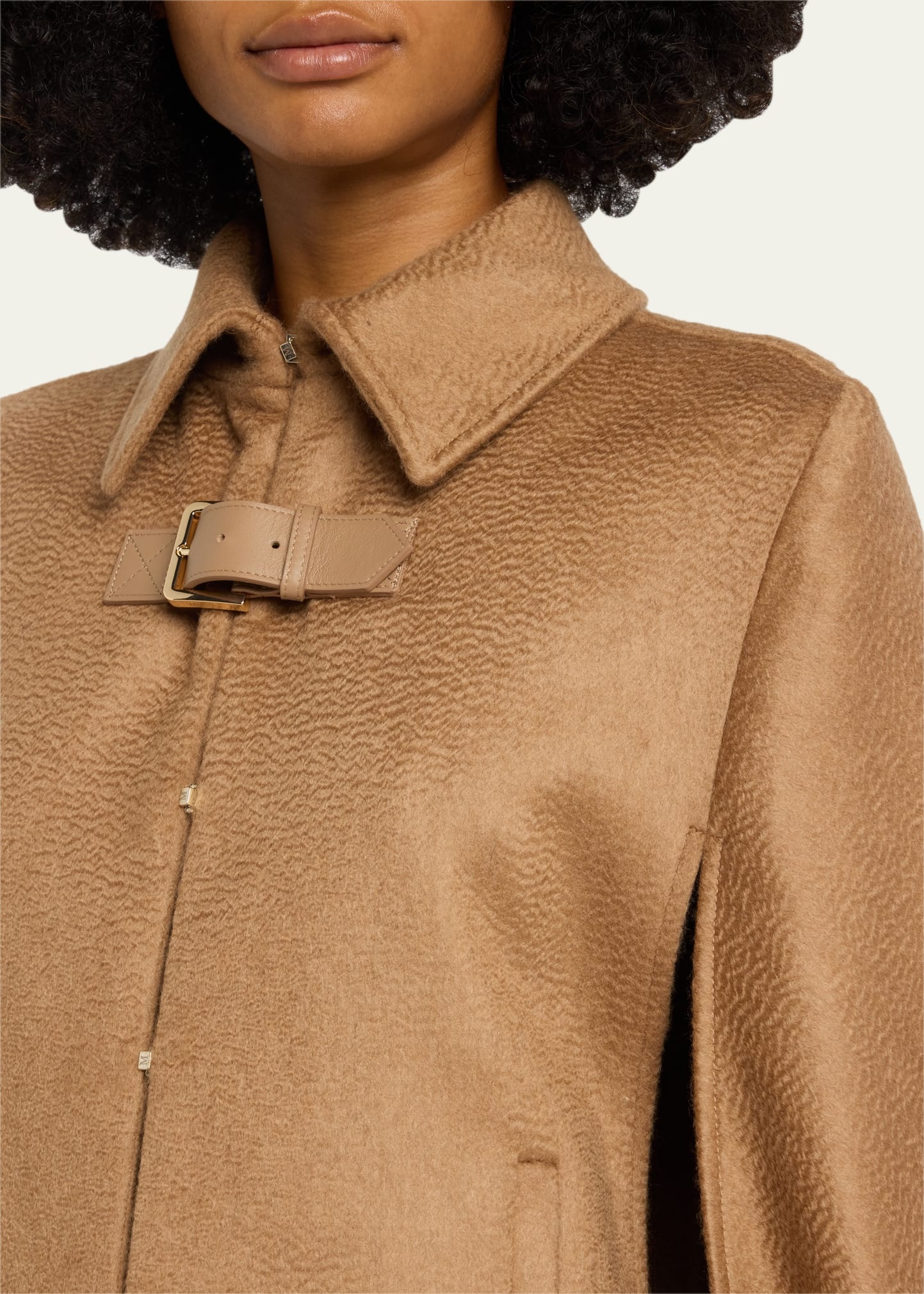 Obliqua Structured Cashmere-Blend Cape - 5