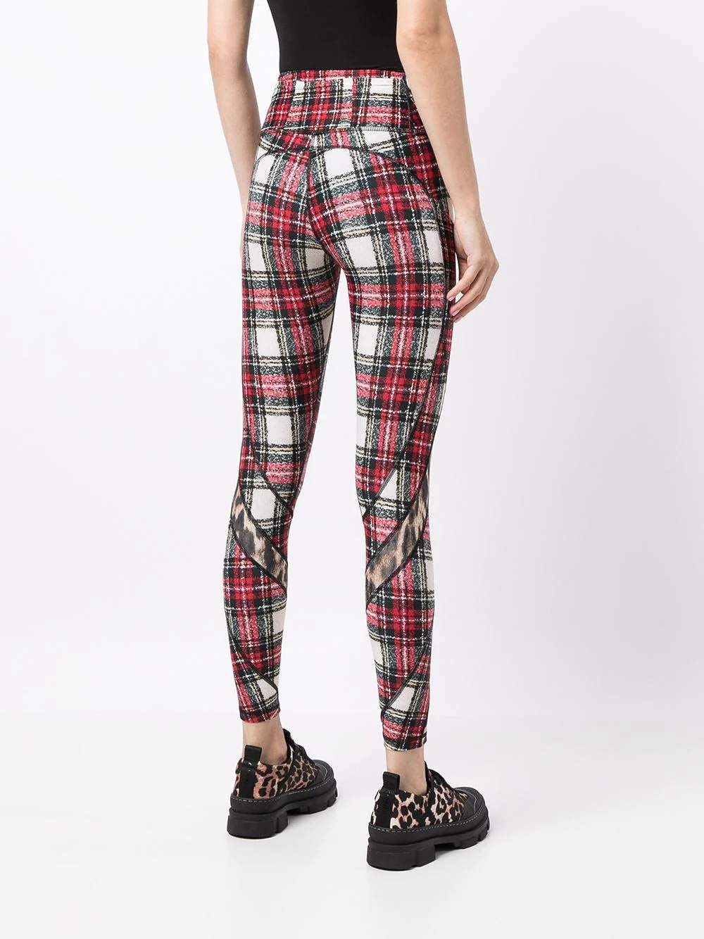 panelled cropped leggings - 4