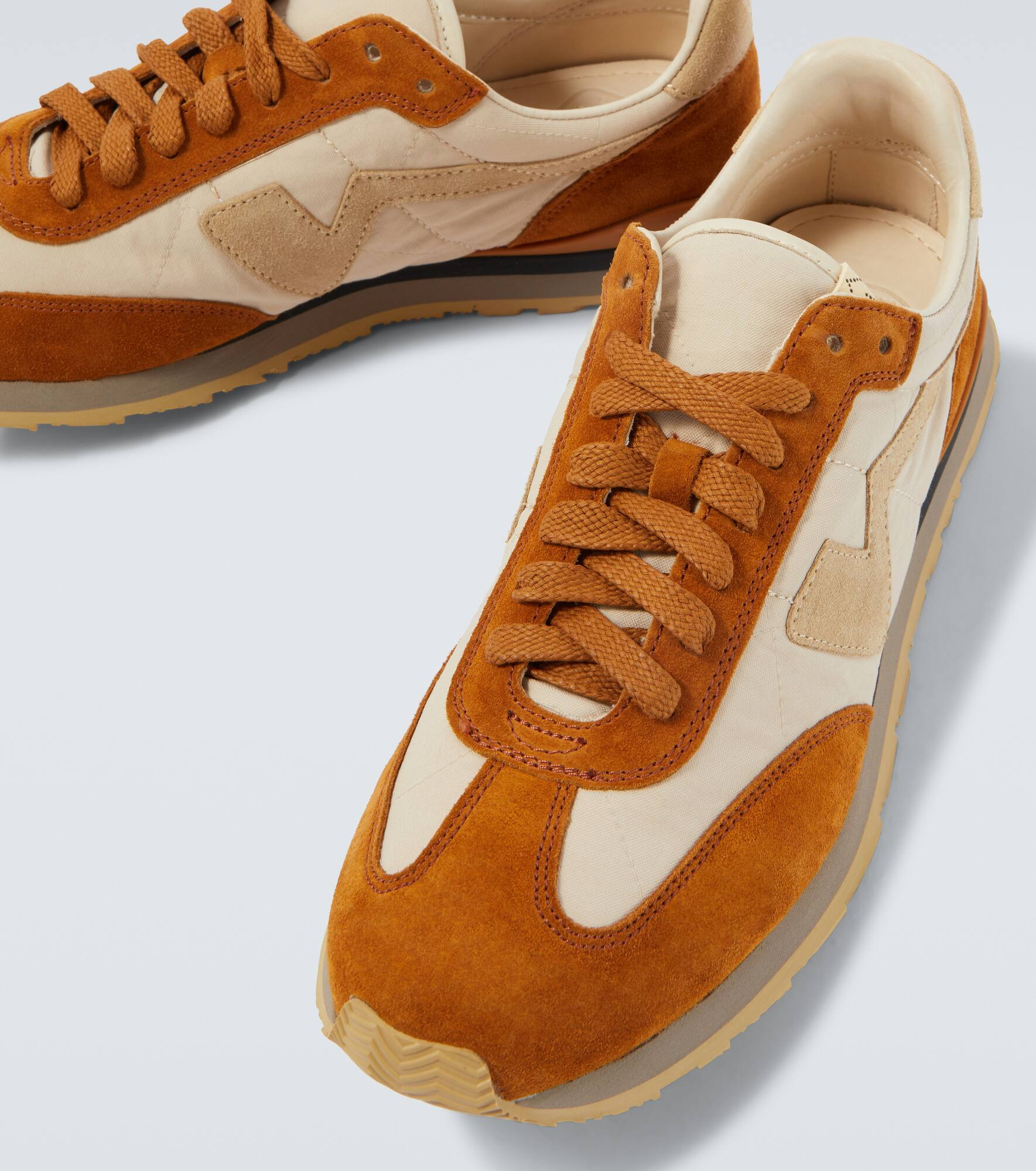 FKT Runner suede-trimmed sneakers - 3