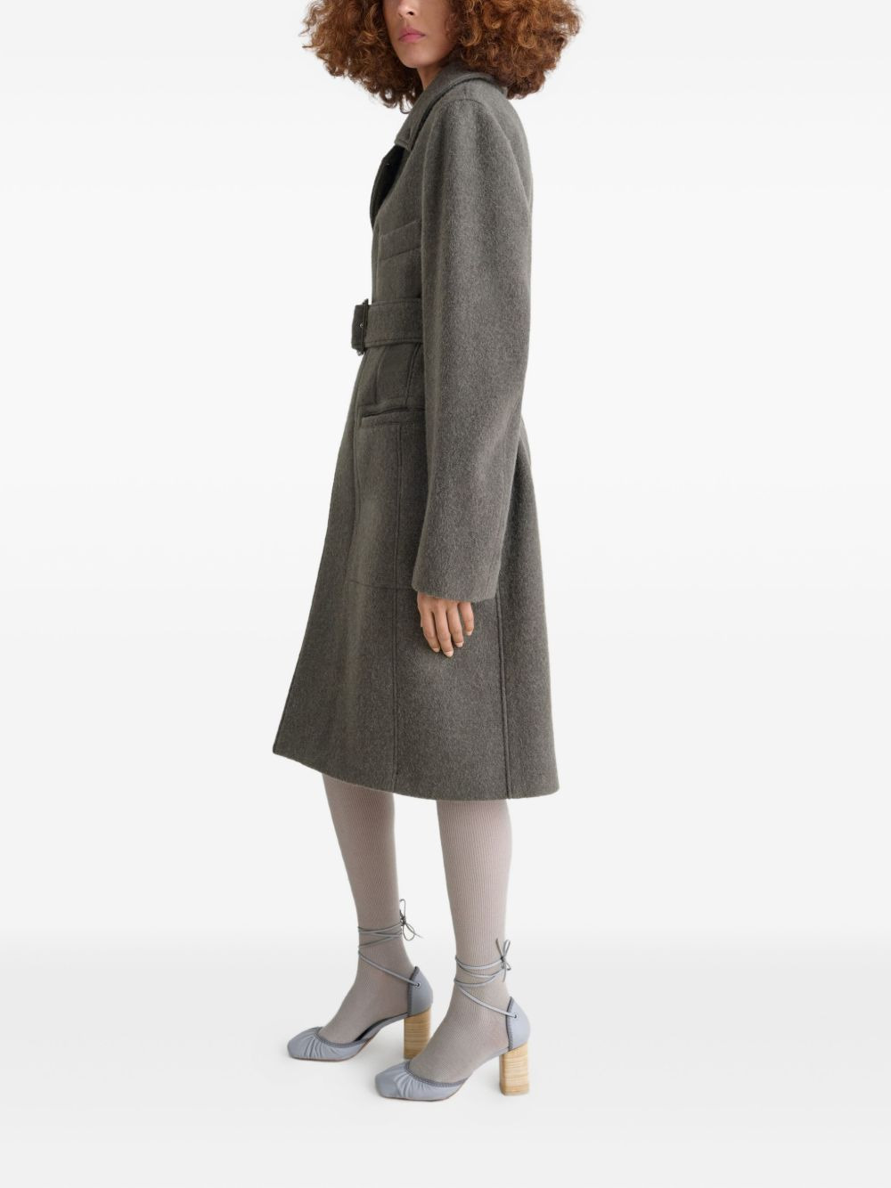 belted tailored coat - 3