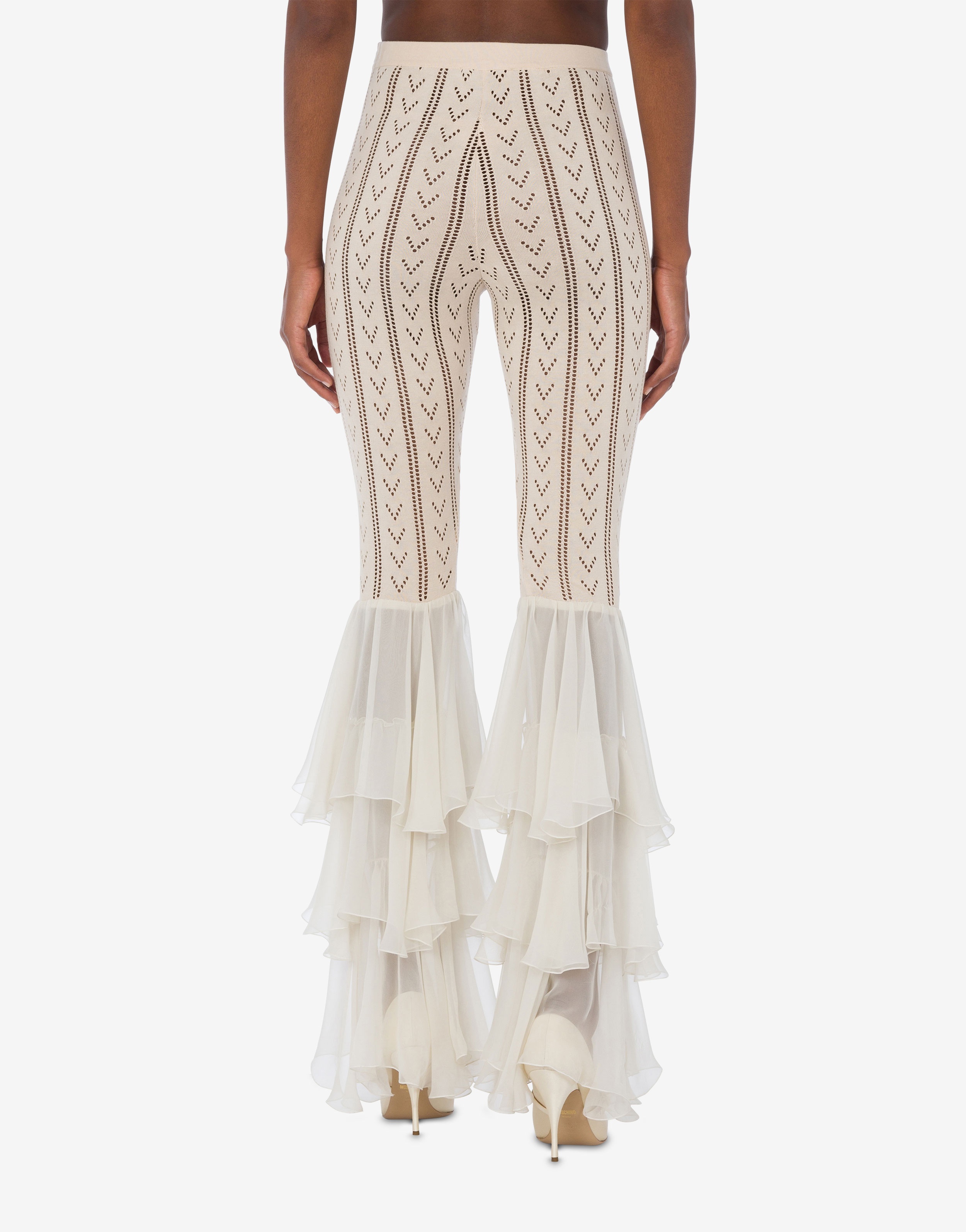 KNITTED LEGGINGS WITH RUFFLES - 3