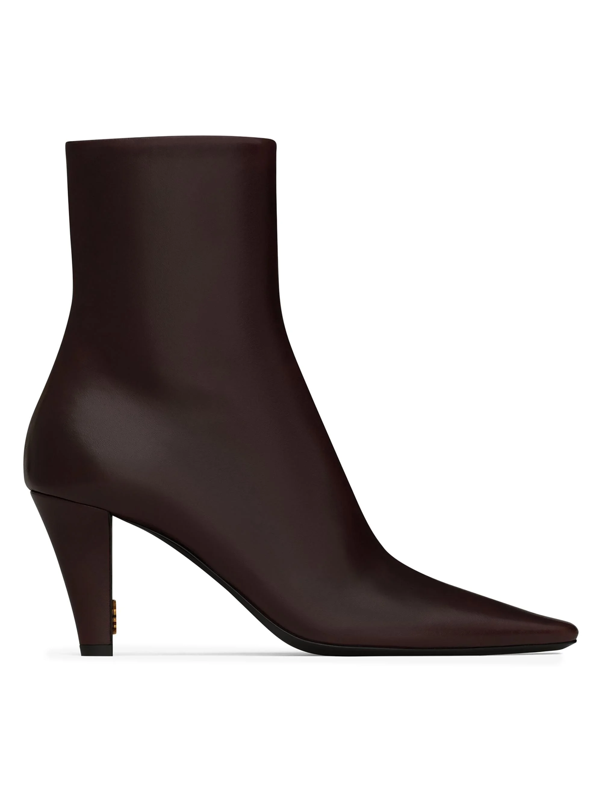 Women's Jill Booties in Smooth Leather - Marron Glace - 1
