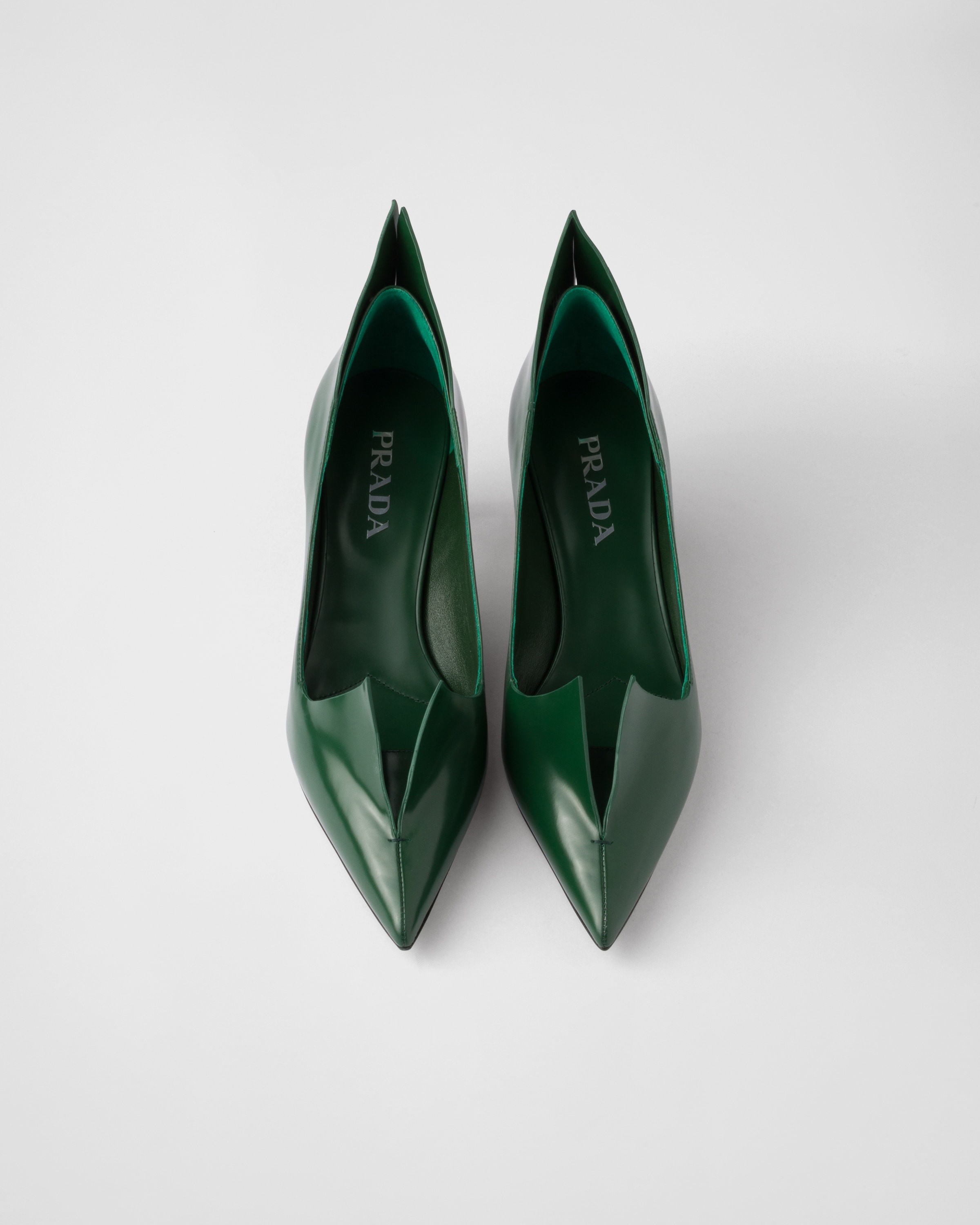 Brushed leather pumps - 4