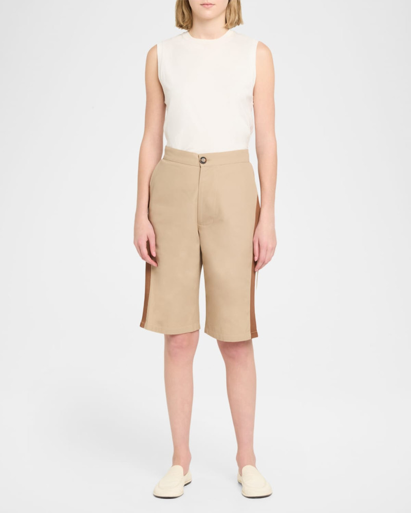 ZANKOV Lilou Side-Stripe Pedal Pusher Shorts outlook
