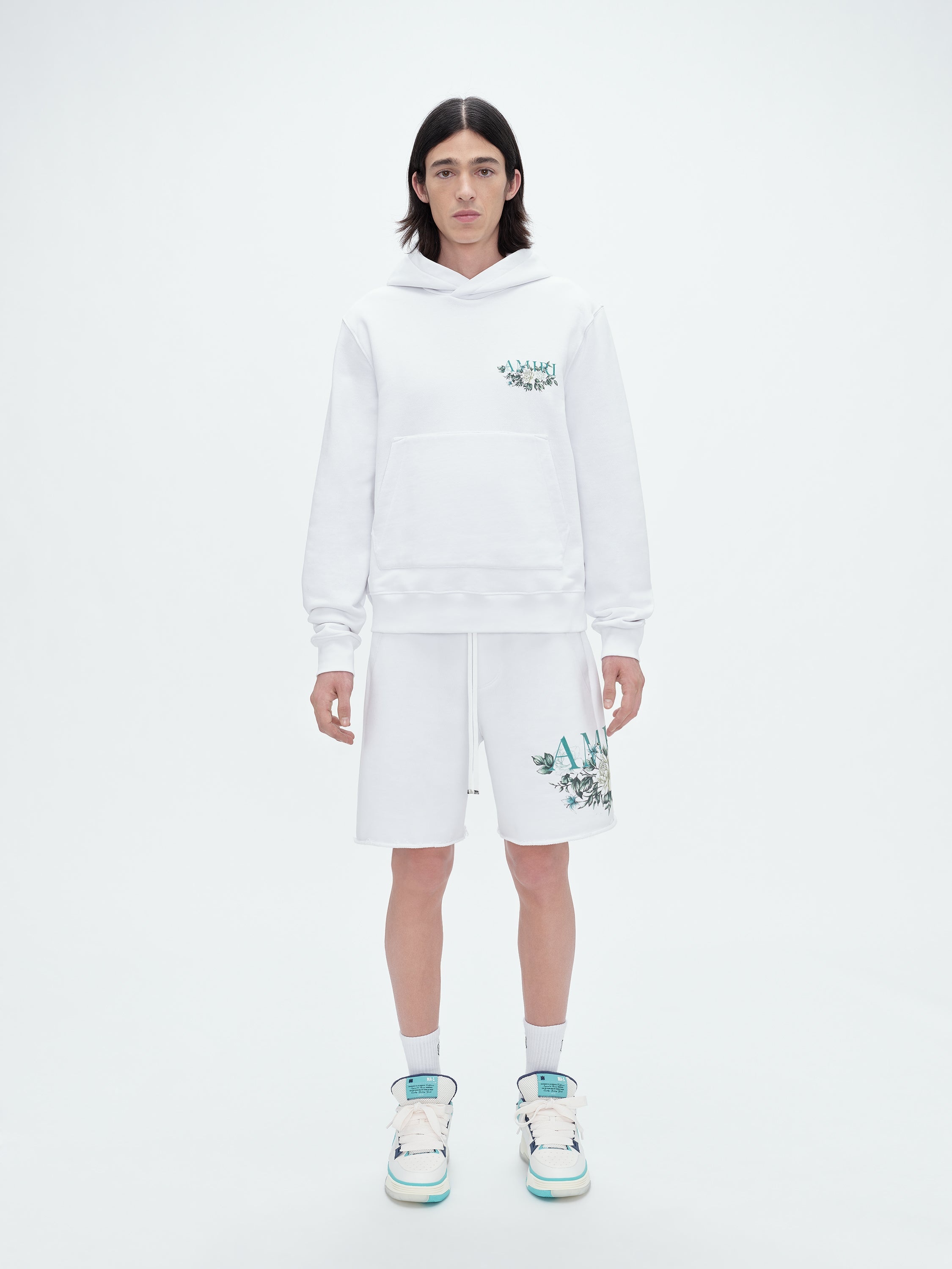 AMIRI logo-print track shorts - White