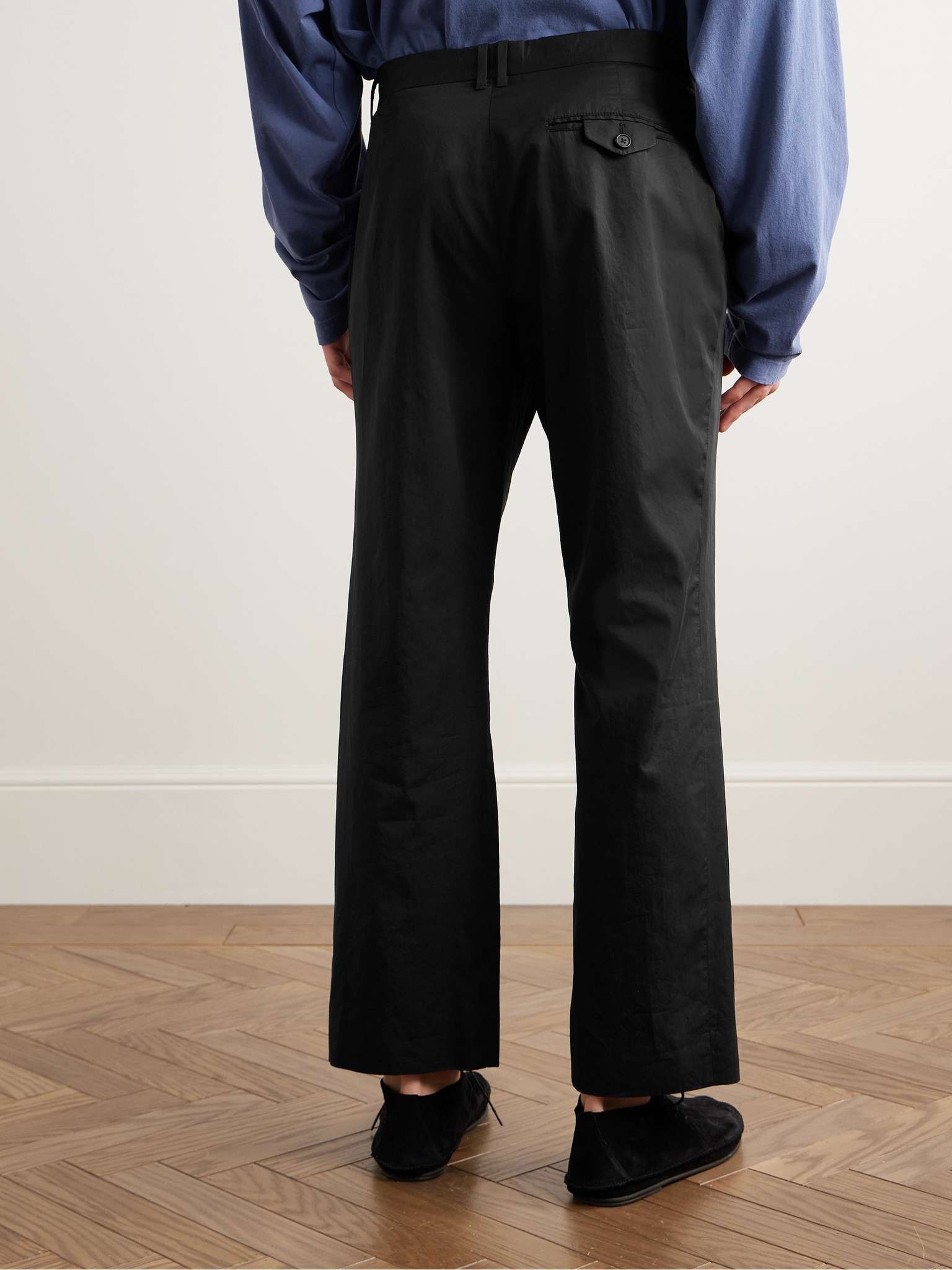 Lerio Straight-Leg Cotton-Poplin Suit Trousers - 4
