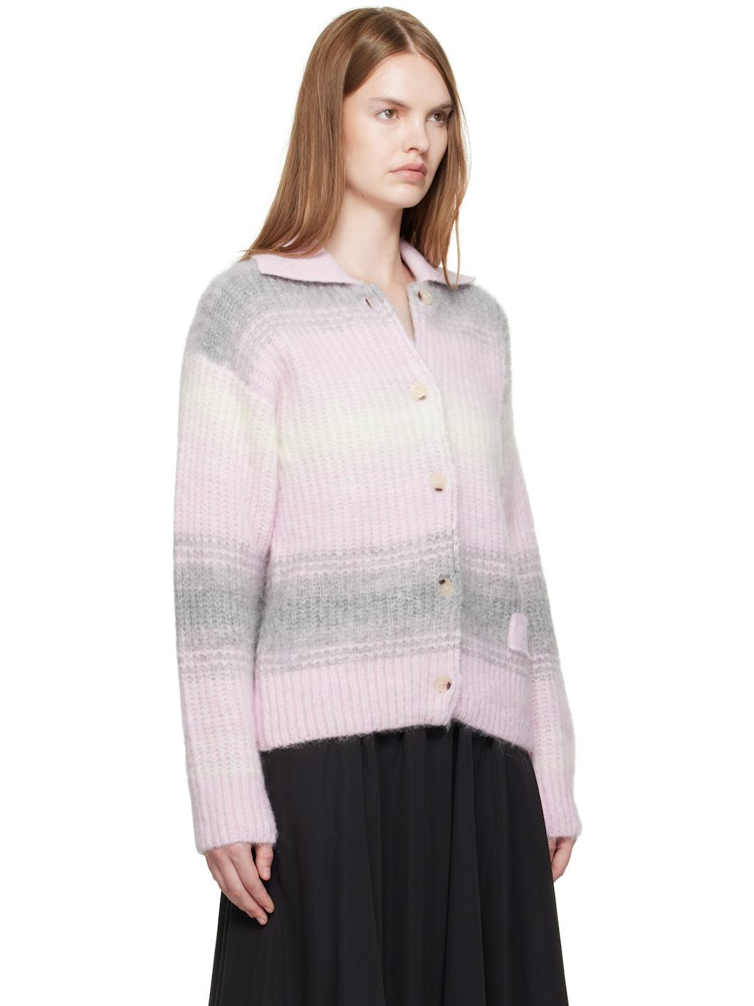 Pink Kenzo Paris 'KENZO Speed Stripe' Cardigan - 2