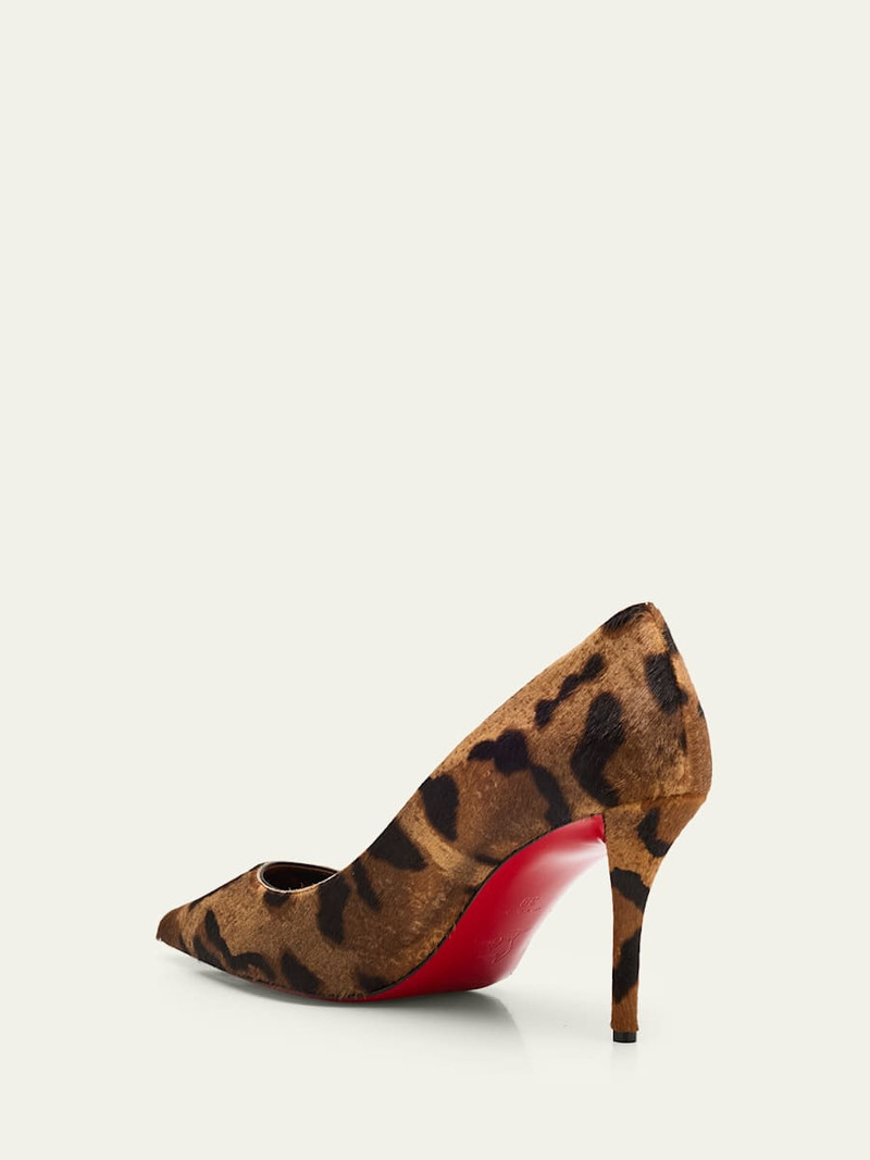 Christian Louboutin Miss Z Leopard-Printed Pony Red Sole Pumps outlook