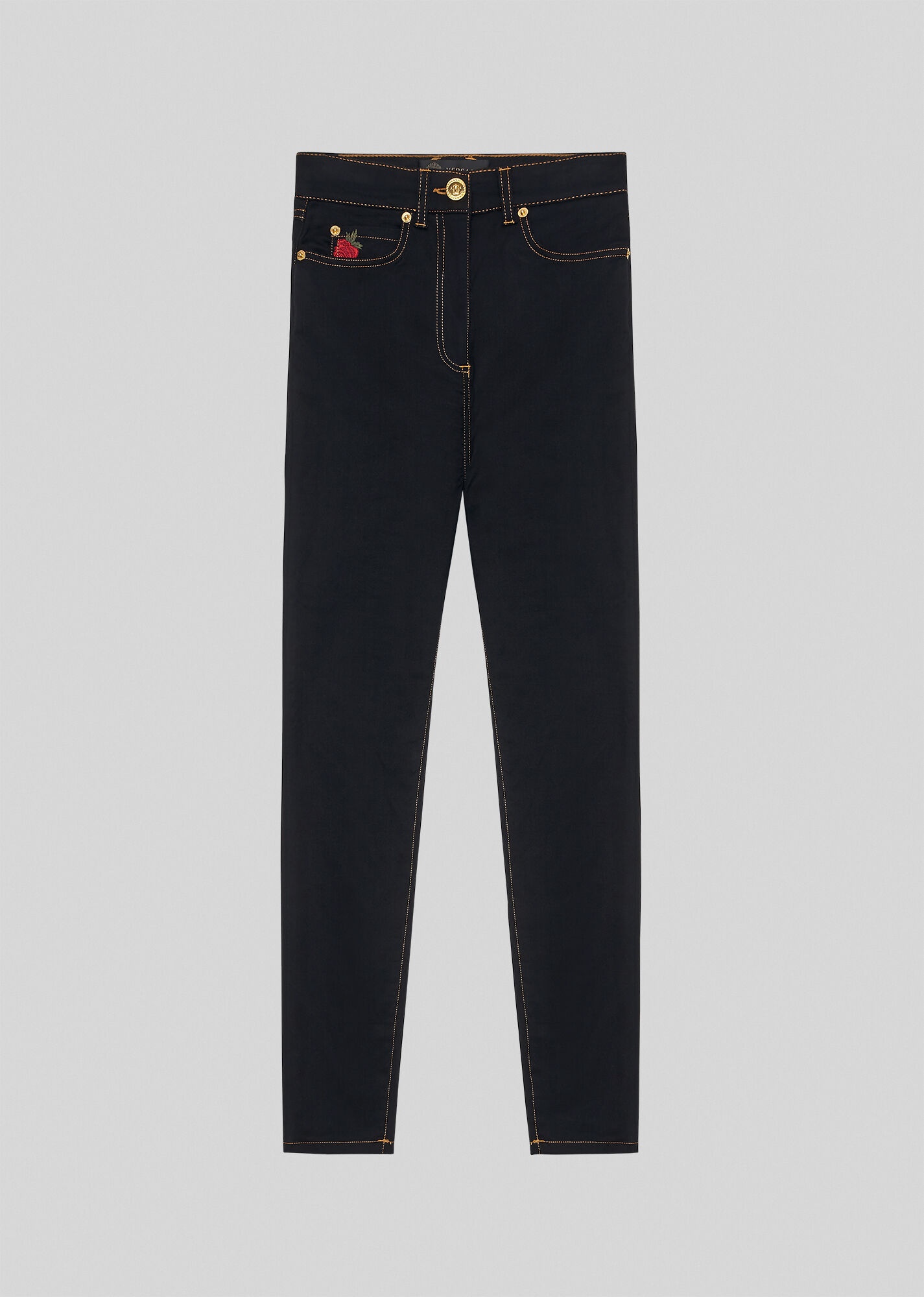 Embroidered Roses Jeans - 1