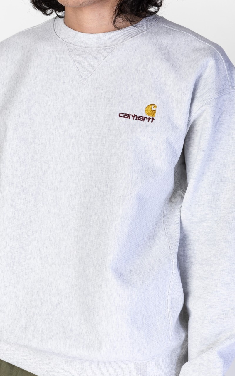 AMERICAN SCRIPT SWEATSHIRT ASH HEATHER - 4