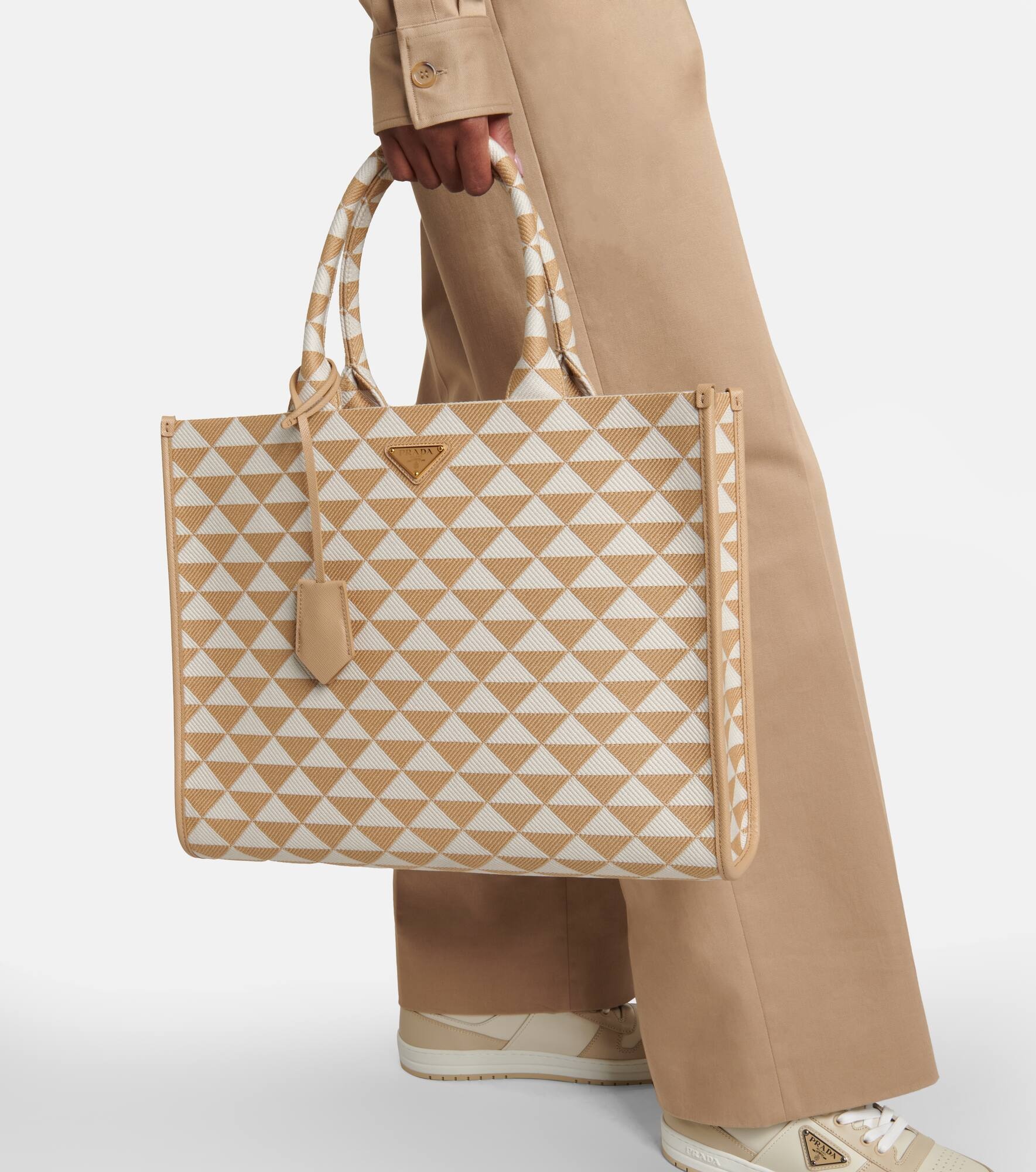 Symbole leather-trimmed tote bag - 2