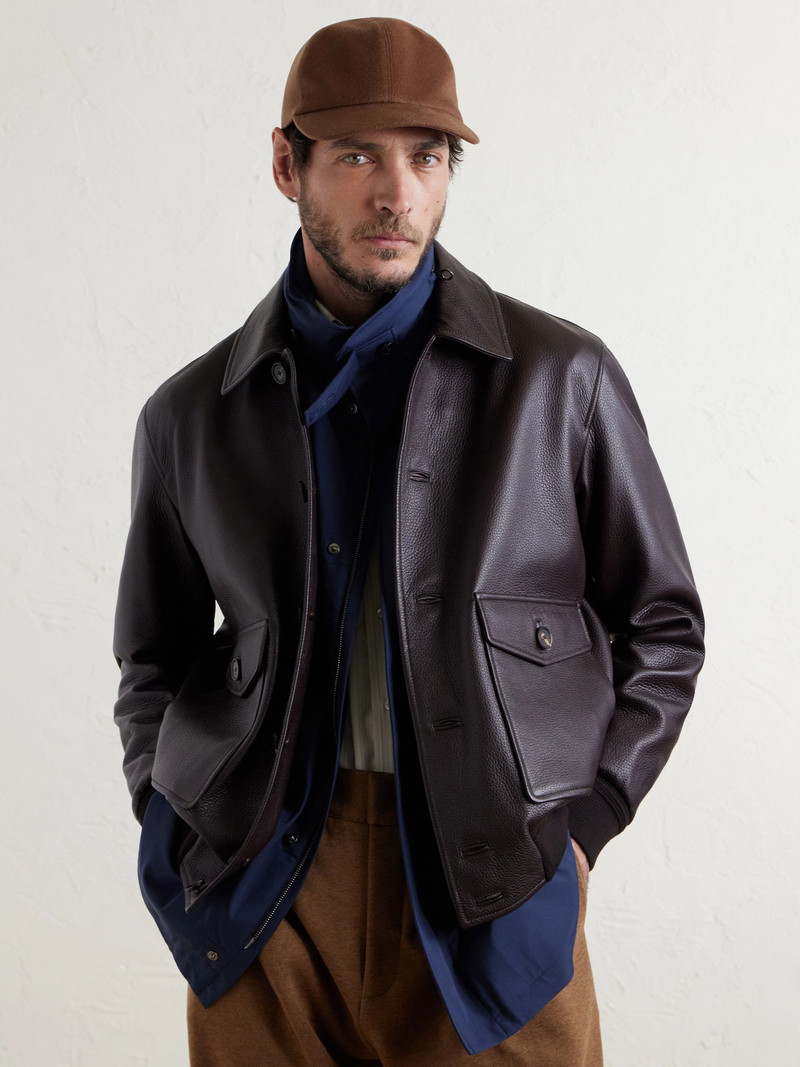 Loro Piana Ivy Cashmere Baseball Cap Brown outlook