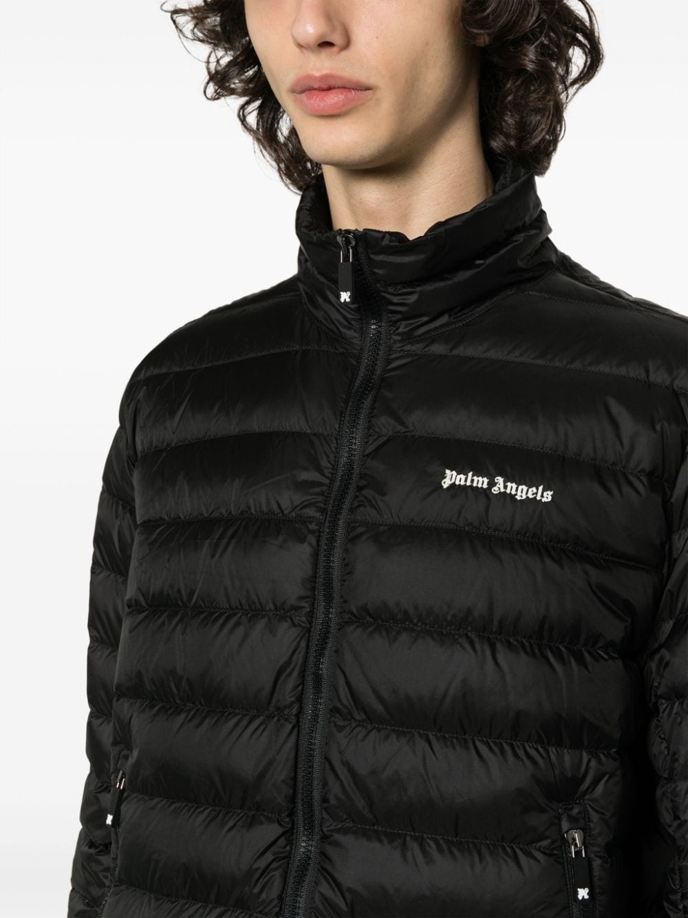 logo-print padded jacket - 5