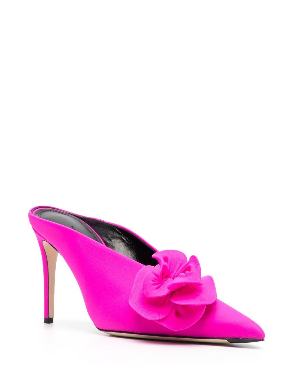 floral-applique detail 100mm mules - 2