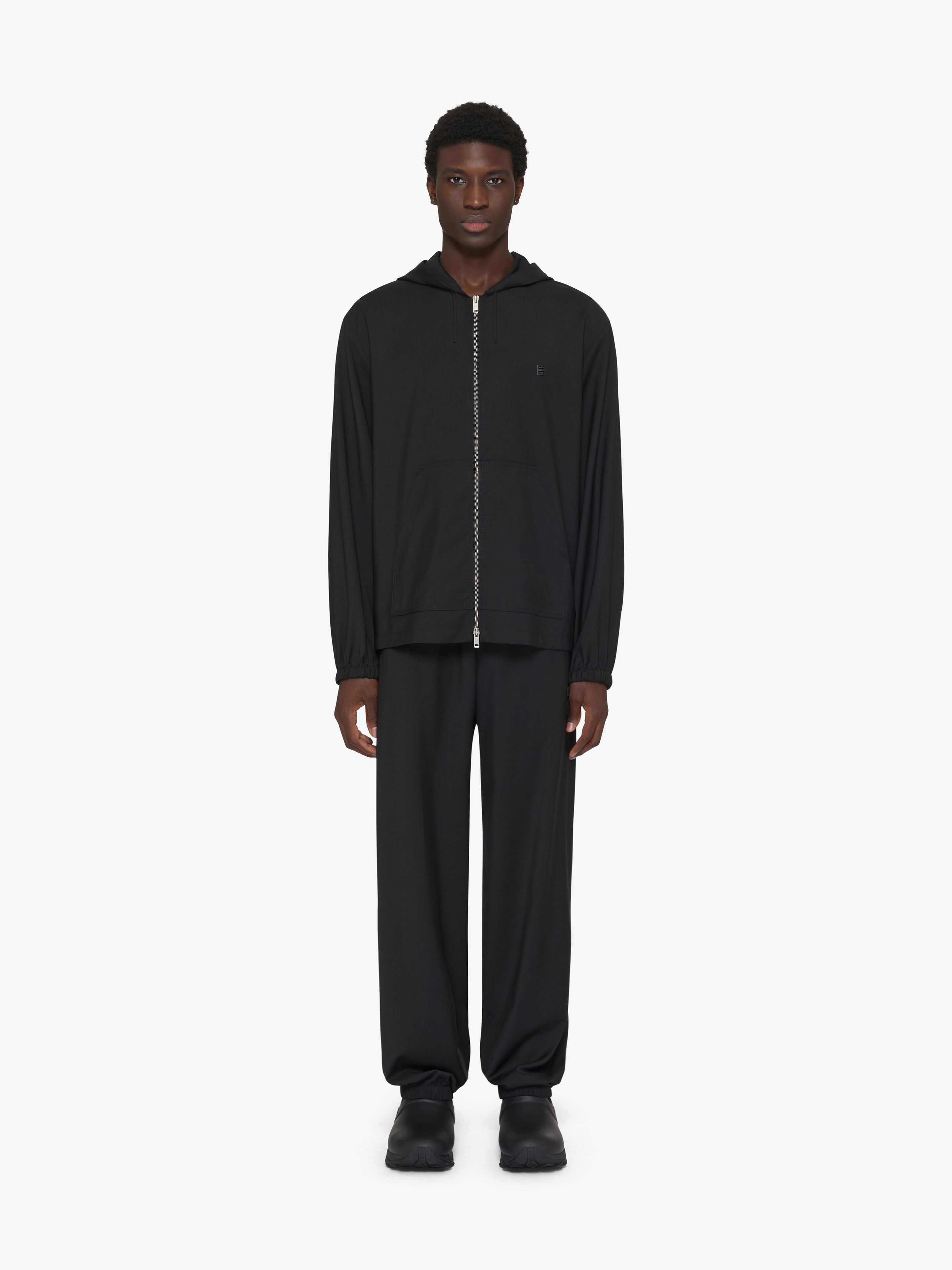 ZIPPED HOODIE IN WOOL WITH 4G DETAIL - 2