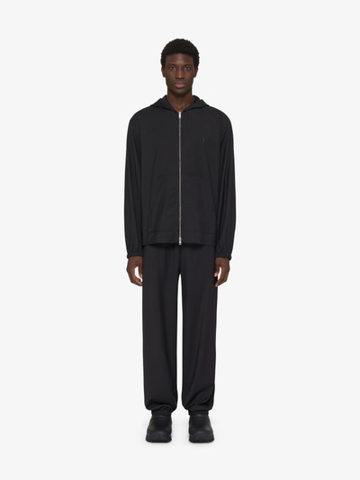 Givenchy ZIPPED HOODIE IN WOOL WITH 4G DETAIL outlook