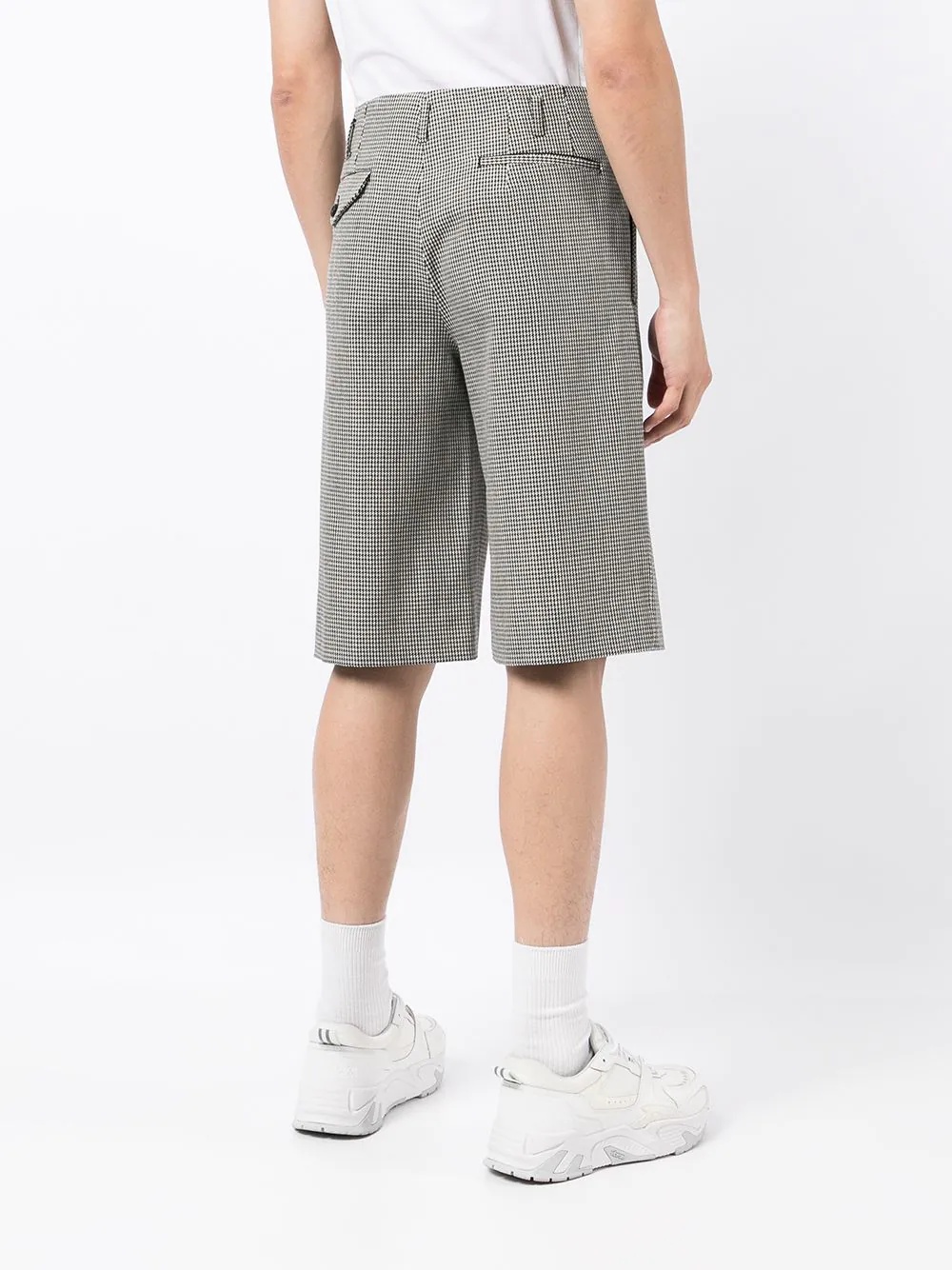 micro houndstooth Bermuda shorts - 4