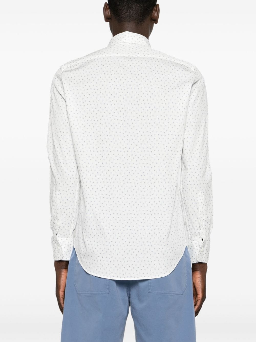 leaf-print cotton shirt - 4