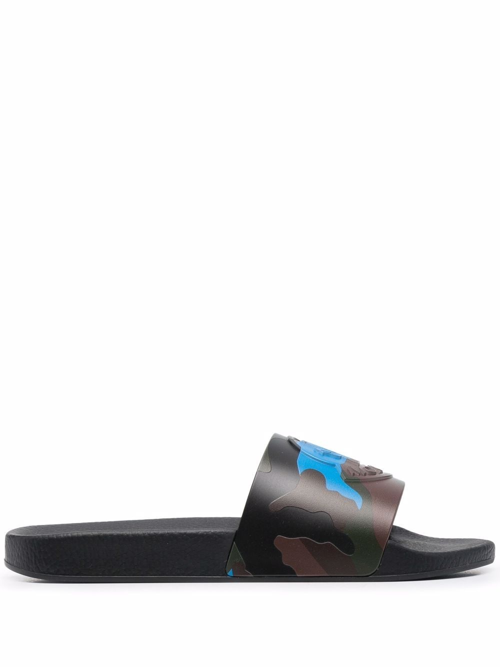 camouflage-print logo slides - 1